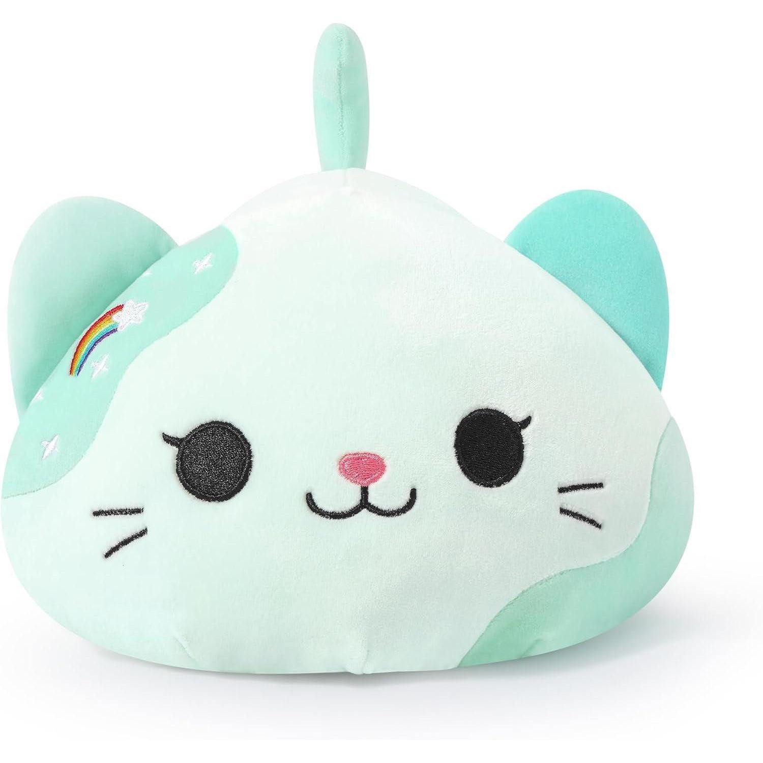 LuxusKollektion Kuscheltier Plüschtier Katze Kuscheltier Stofftier Kawaii Wurfkissen grün 23cm
