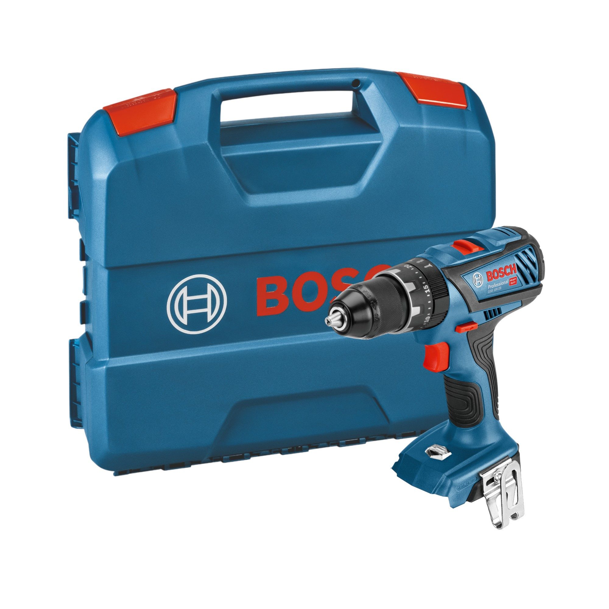 Bosch Professional Akku-Schlagbohrschrauber GSB 18V-28 Professional Akku Schlagbohrschrauber 18 V 63 Nm + 2x Akku