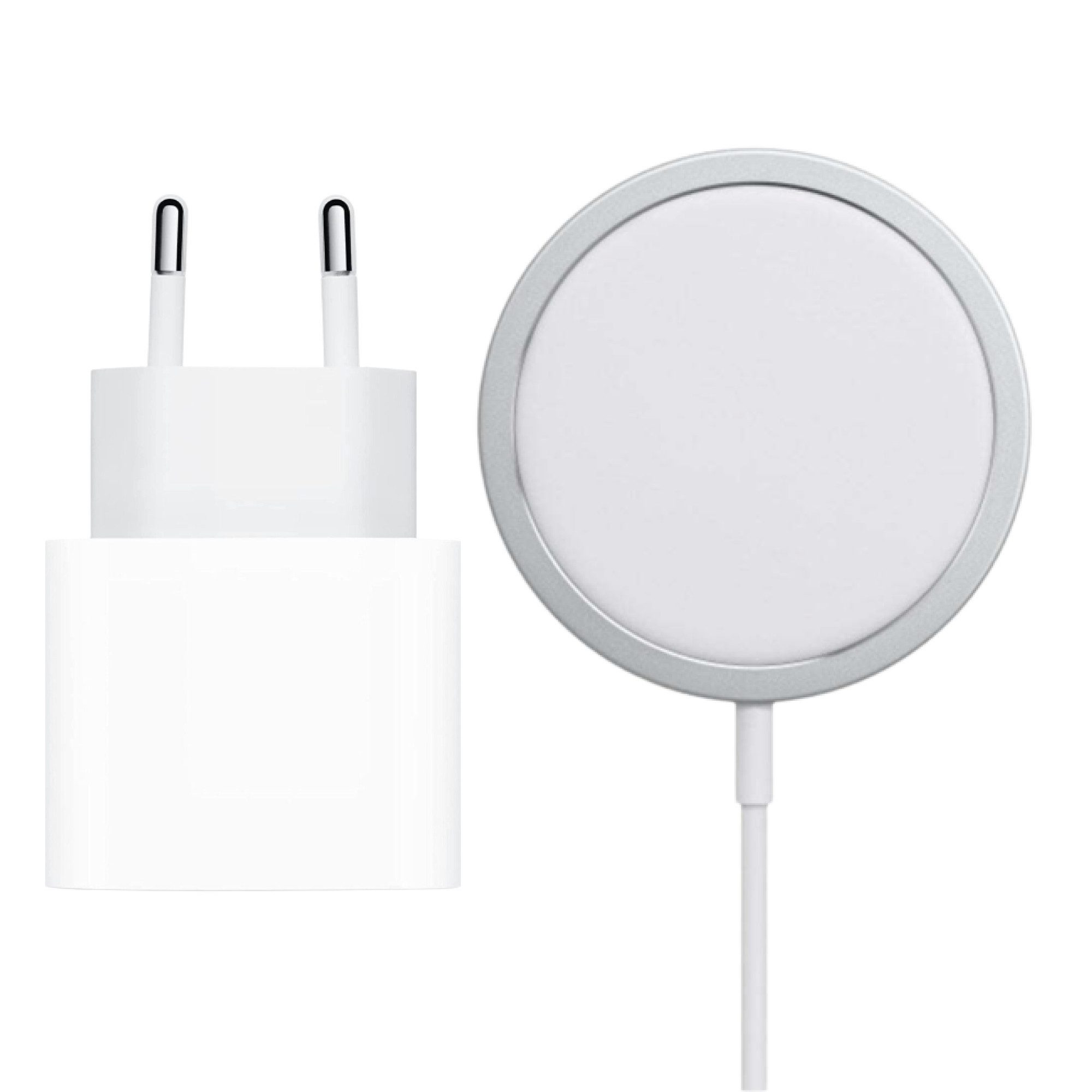 Futurea Ladeset USB-C MagSafe Wireless Charging aufladen 20W Schnellladegerät USB-Ladegerät (iPhone Ladekabel Ladeset, 1-tlg., Inkl. Ladestecker für iPhone 11 12 13 14 Pro Max Mini SE)