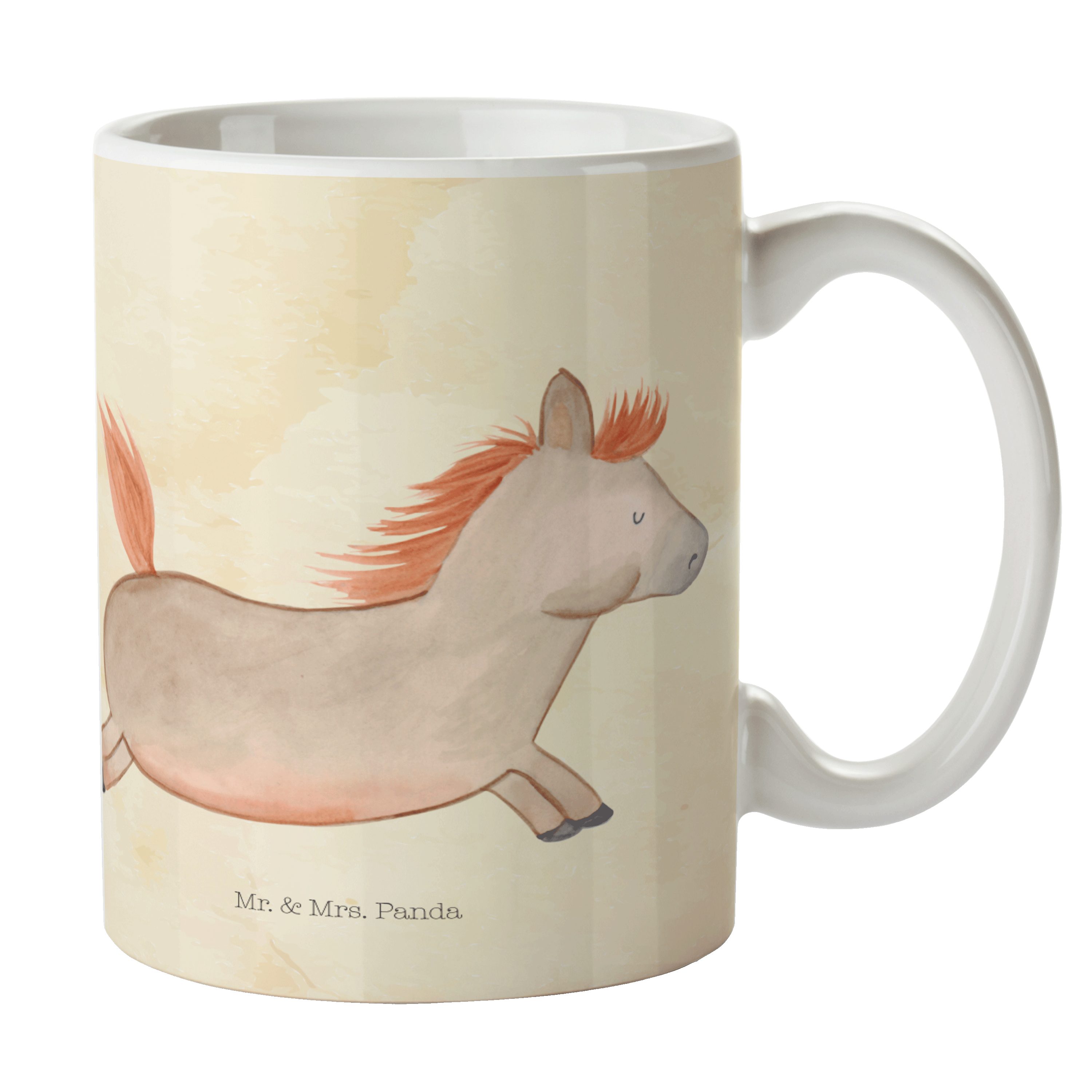 & Keramik - Pferd Vintage Landwirtin, Kaffeebecher, springt Tasse Geschenk, Panda Mr. - Mrs. Becher,