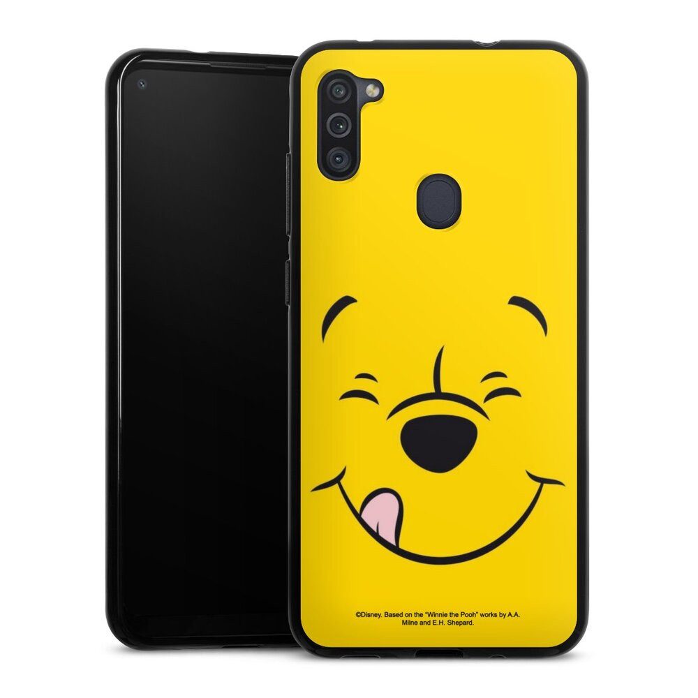 DeinDesign Handyhülle Winnie Puuh Offizielles Lizenzprodukt Disney Puuh Closeup, Samsung Galaxy M11 Silikon Hülle Bumper Case Handy Schutzhülle