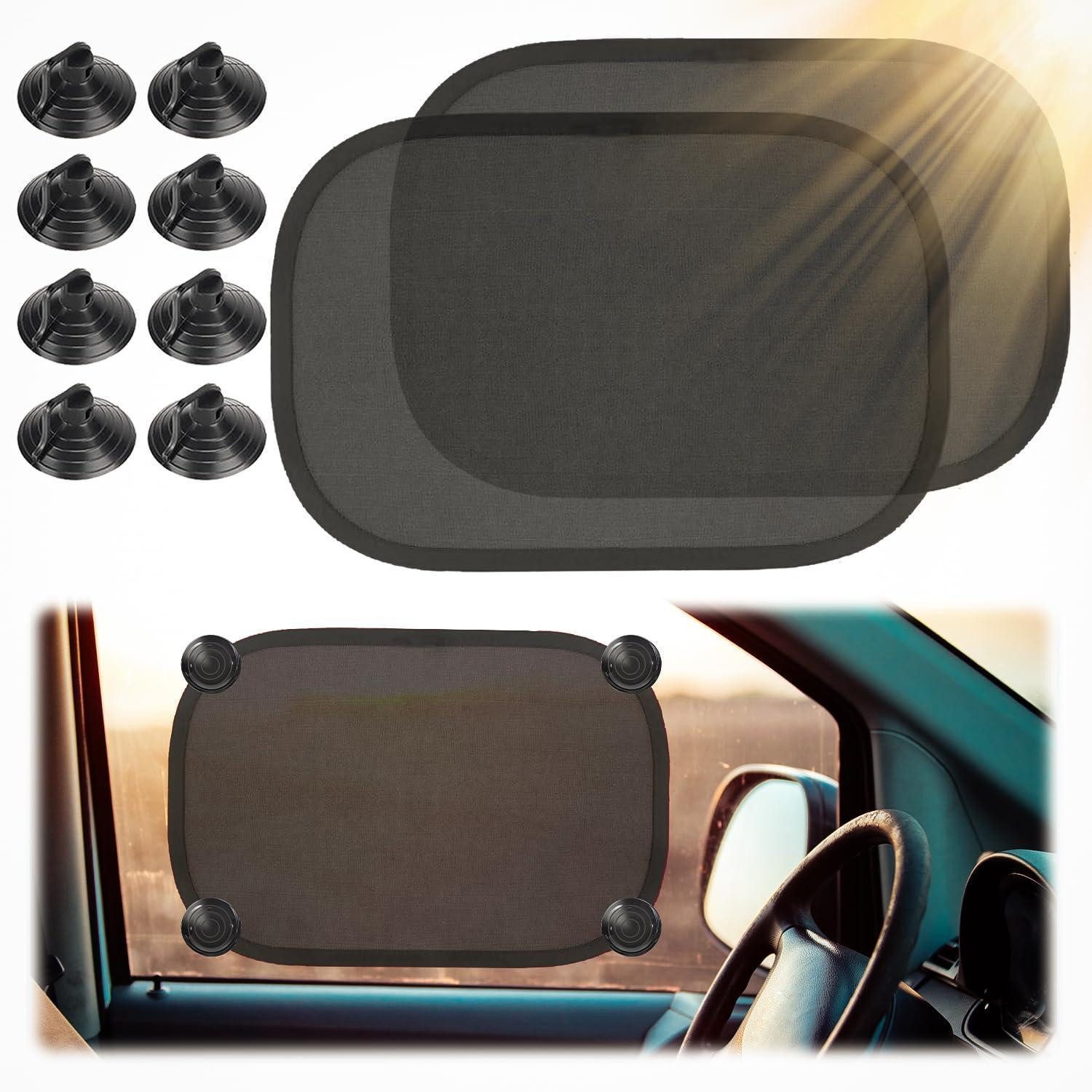 LuxusKollektion Autosonnenschutz Sonnenschutz Auto Baby 44x36cm 2er Set, 44 x 44 cm