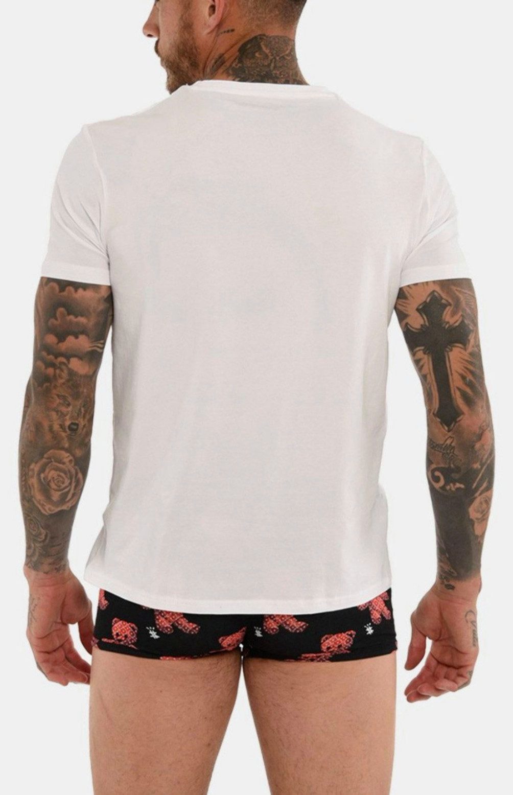 PHILIPP PLEIN T-Shirt Herren Slim FIt Totenkopf-Logo Shirt verpackt in einer box mit Python-Optik-Druck