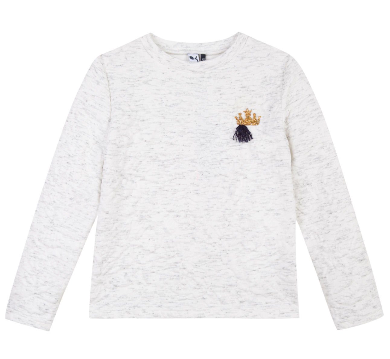 casse 3 Sweatshirt Mädchen 3 Krone Pullover Sweatshirt (1-tlg) blanc POMMES Pommes