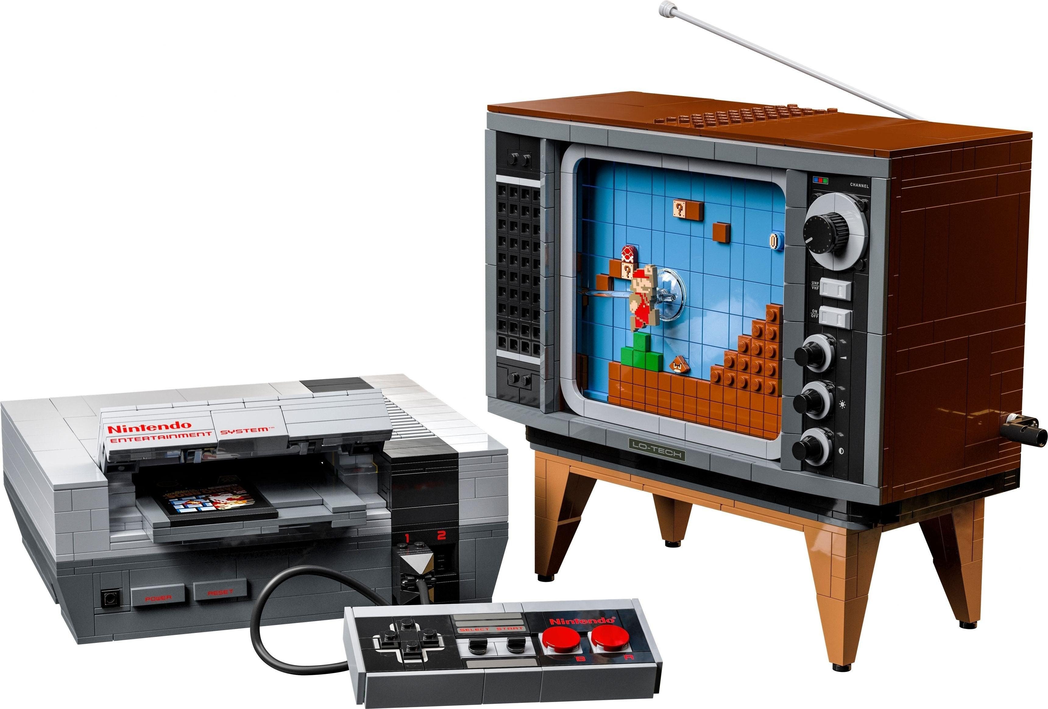 LEGO® Super Mario - Nintendo Entertainment System NES Retro Gaming Set Spielbausteine, (2646 St), Spielkonsole mit Controller, Spielkassette, drehbarer TV-Bildschirm