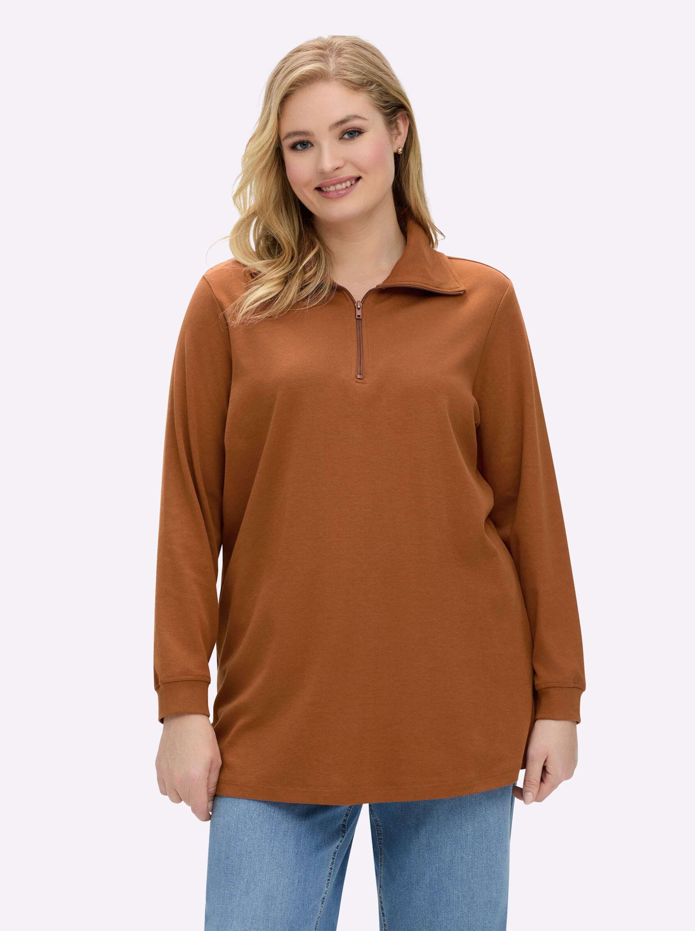 Sieh an! Sweater Long-Sweatshirt Langarm günstig online kaufen