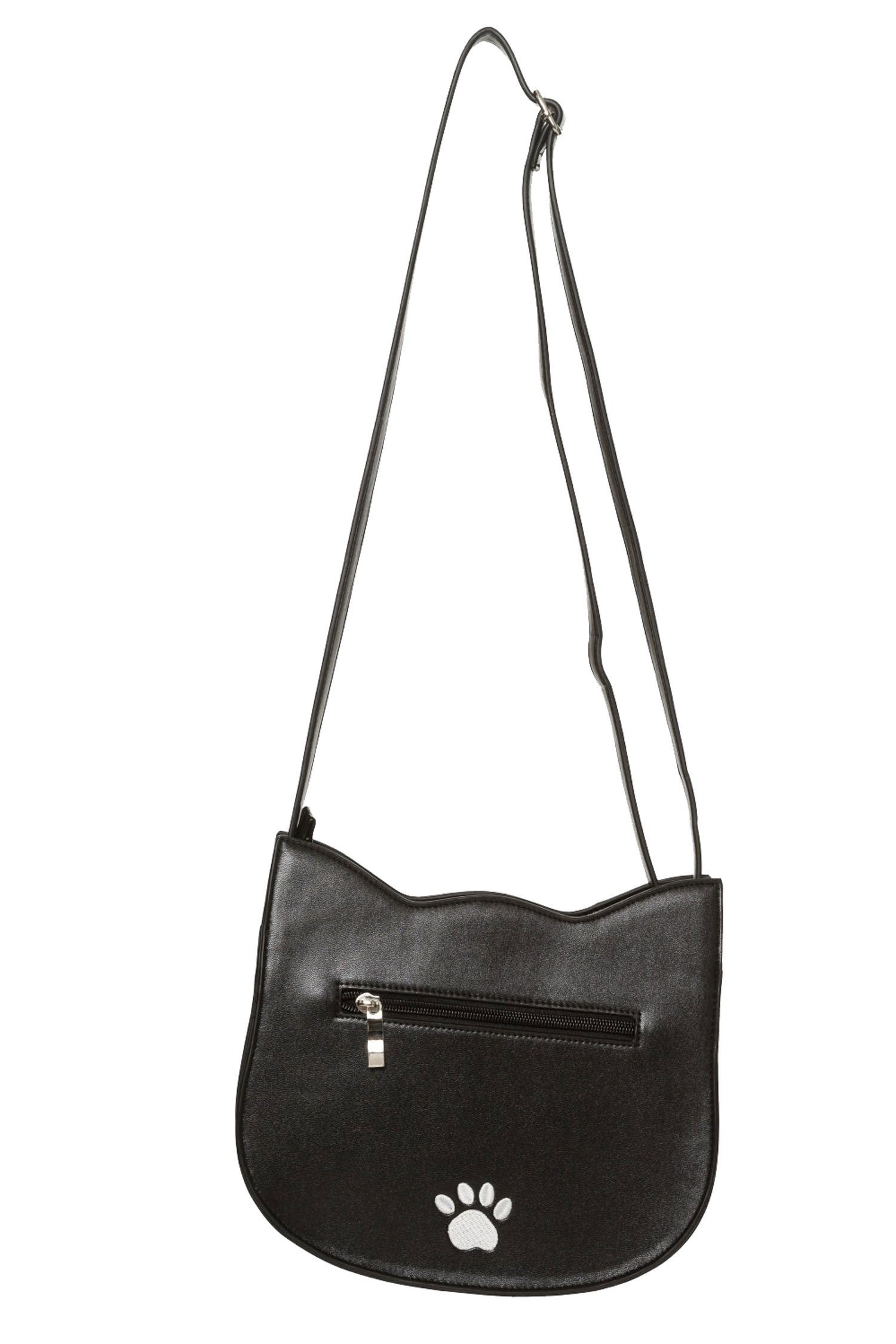 Banned Schultertasche Addis Schwarz, Katzen Gesicht Form Umhängetasche