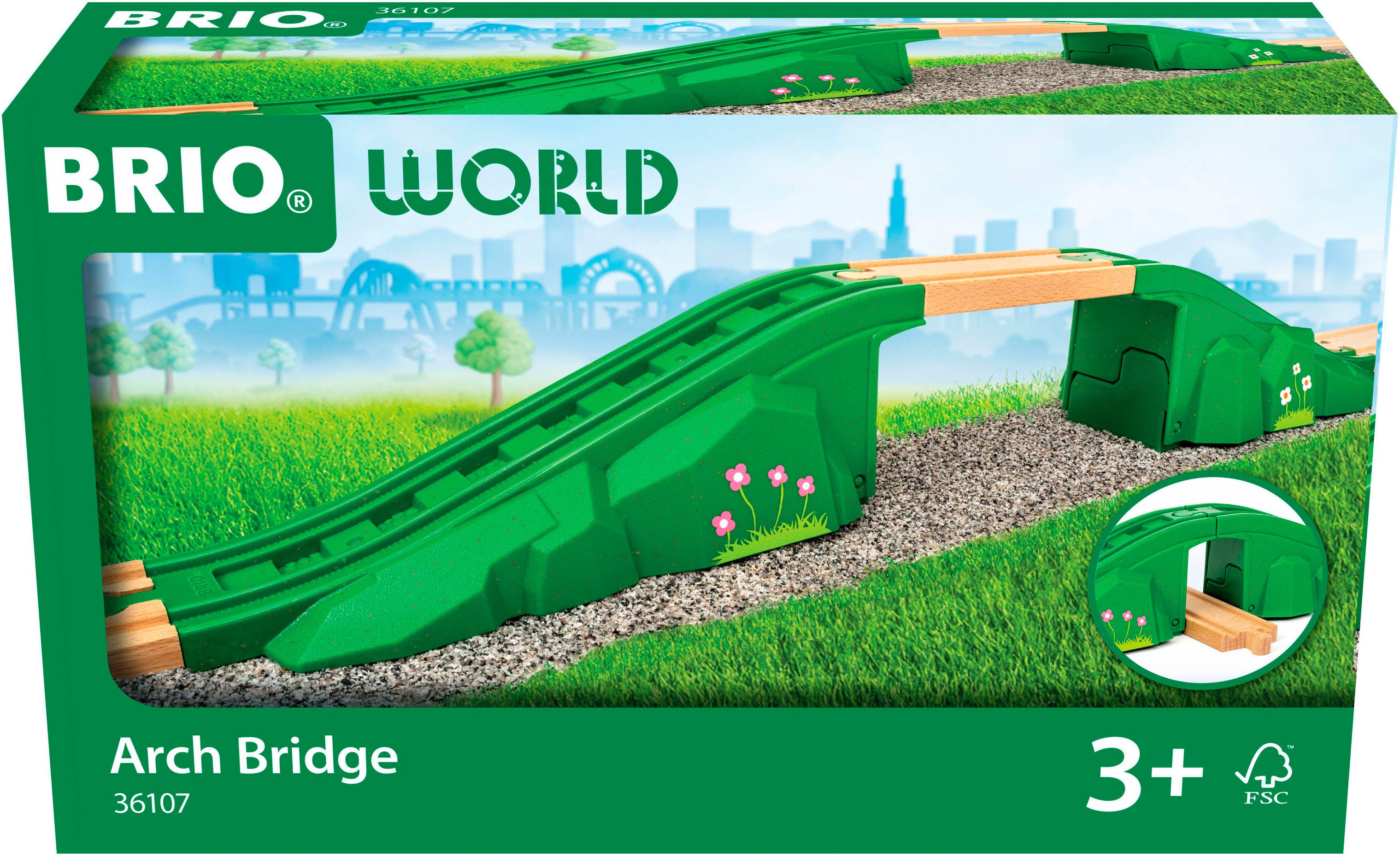 BRIO® Spielzeugeisenbahn-Brücke Modulare Brücke, Made in Europe