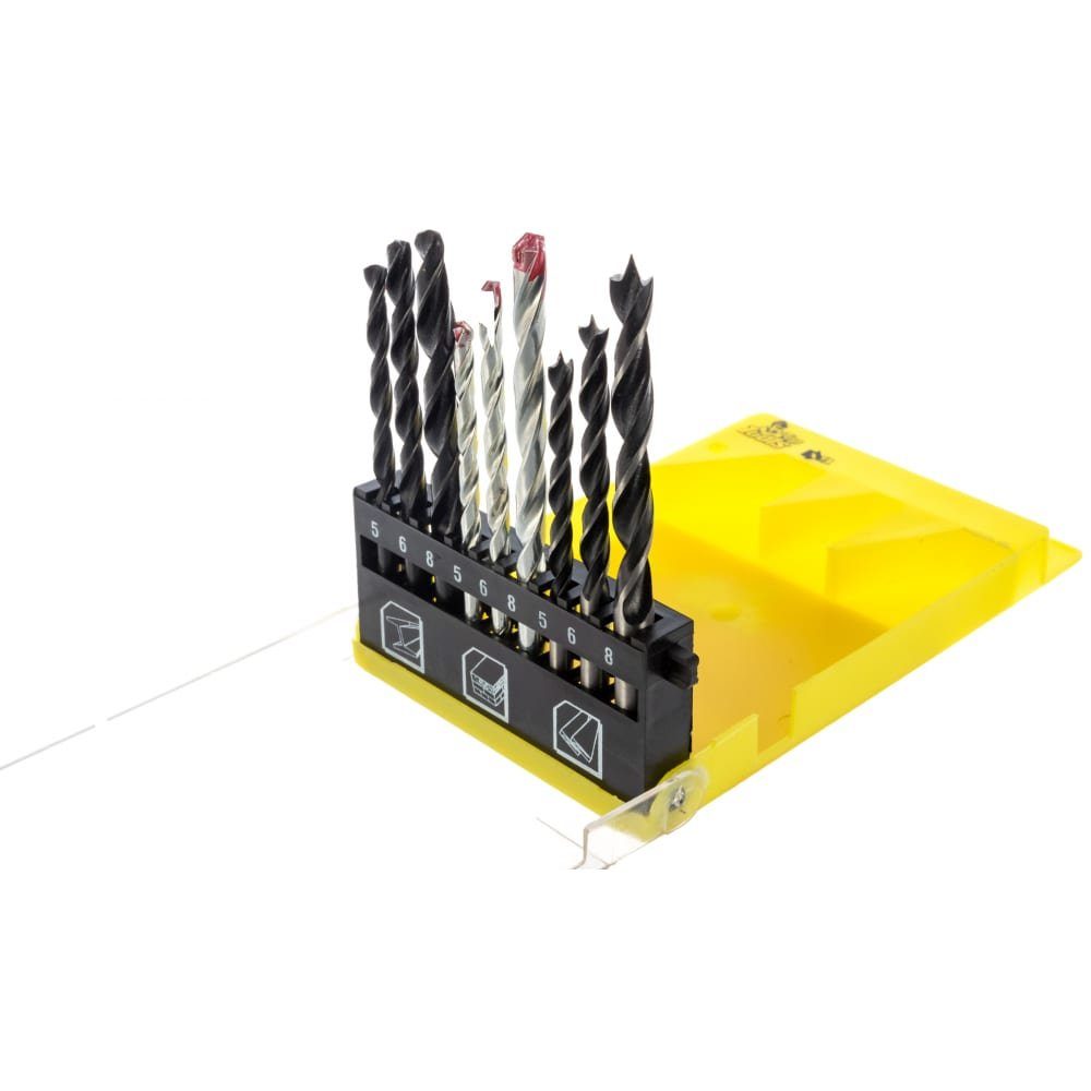 TRIZERATOP Bohrersatz Bohrer-Set 9-tlg.Stahl, Beton, Holz / 5, 6, 8 mm, (Bohrer-Set 9-tlg.Stahl, Beton, Holz / 5, 6, 8 mm)