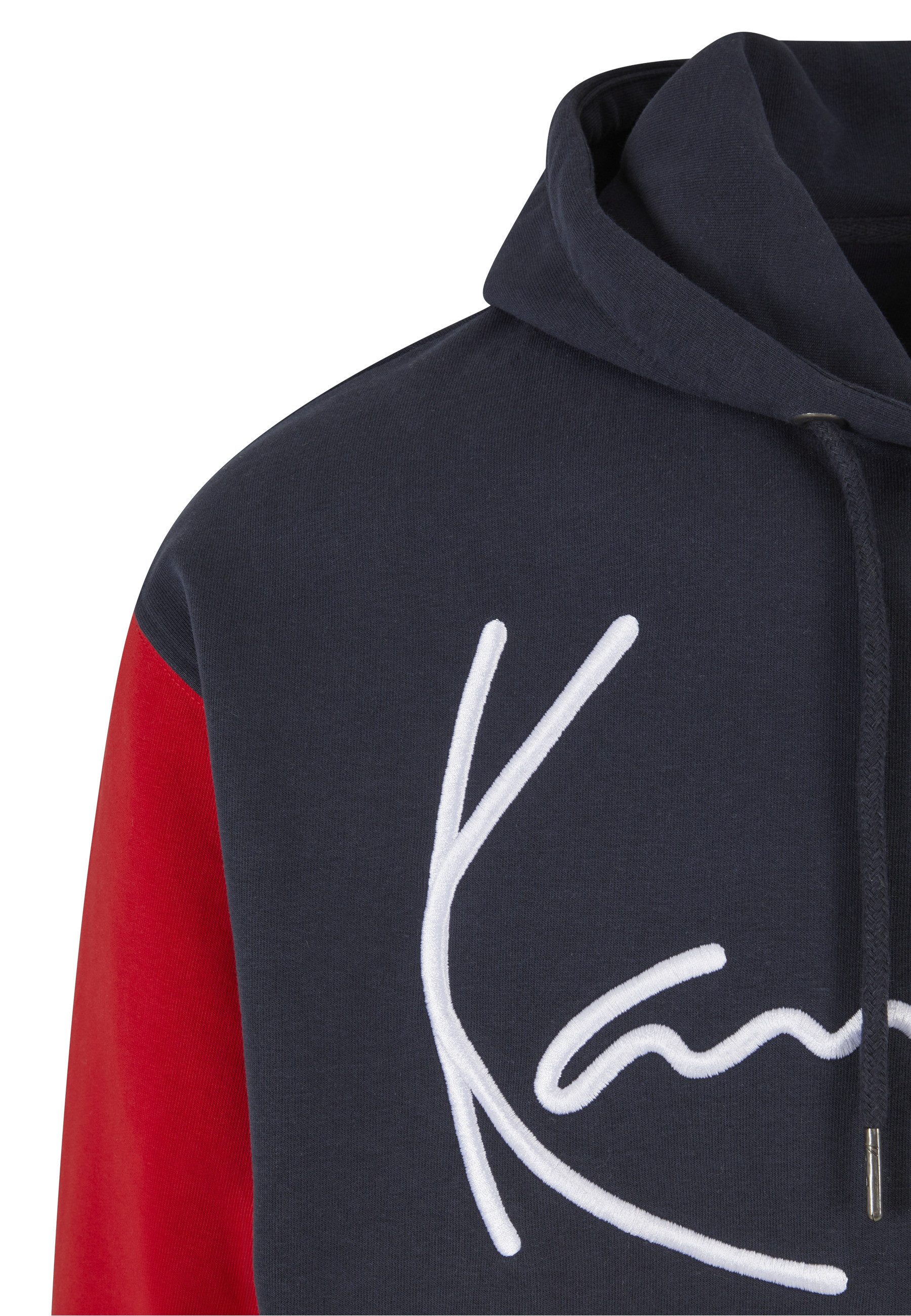 Karl Kani Kapuzensweatshirt Karl Kani Signature Block Teddy Hoodie yellow/navy/red (1-tlg)