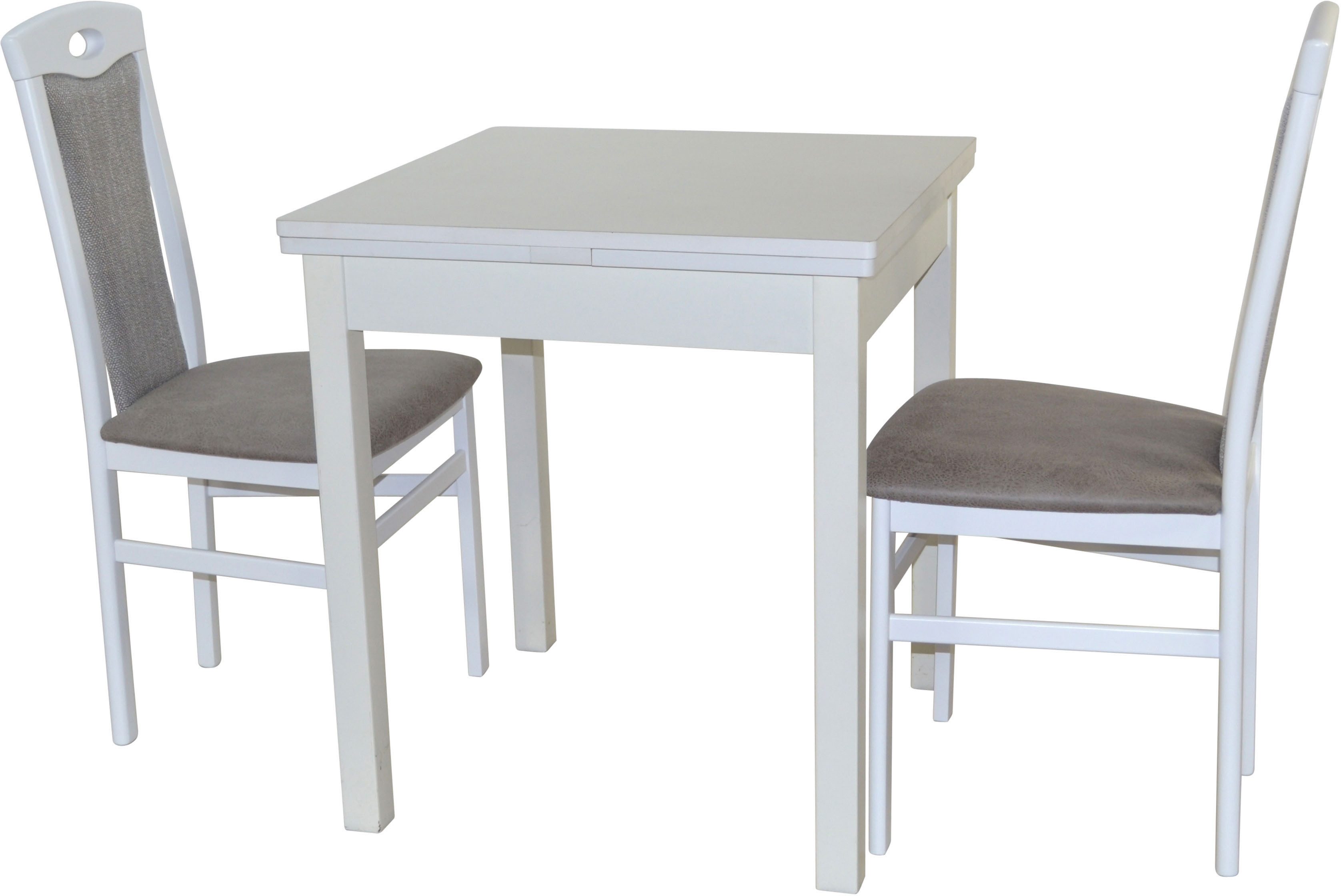 HOFMANN LIVING AND MORE Essgruppe 3tlg. Tischgruppe, (Spar-Set, 3-tlg., 3tlg. Tischgruppe), Stühle montiert