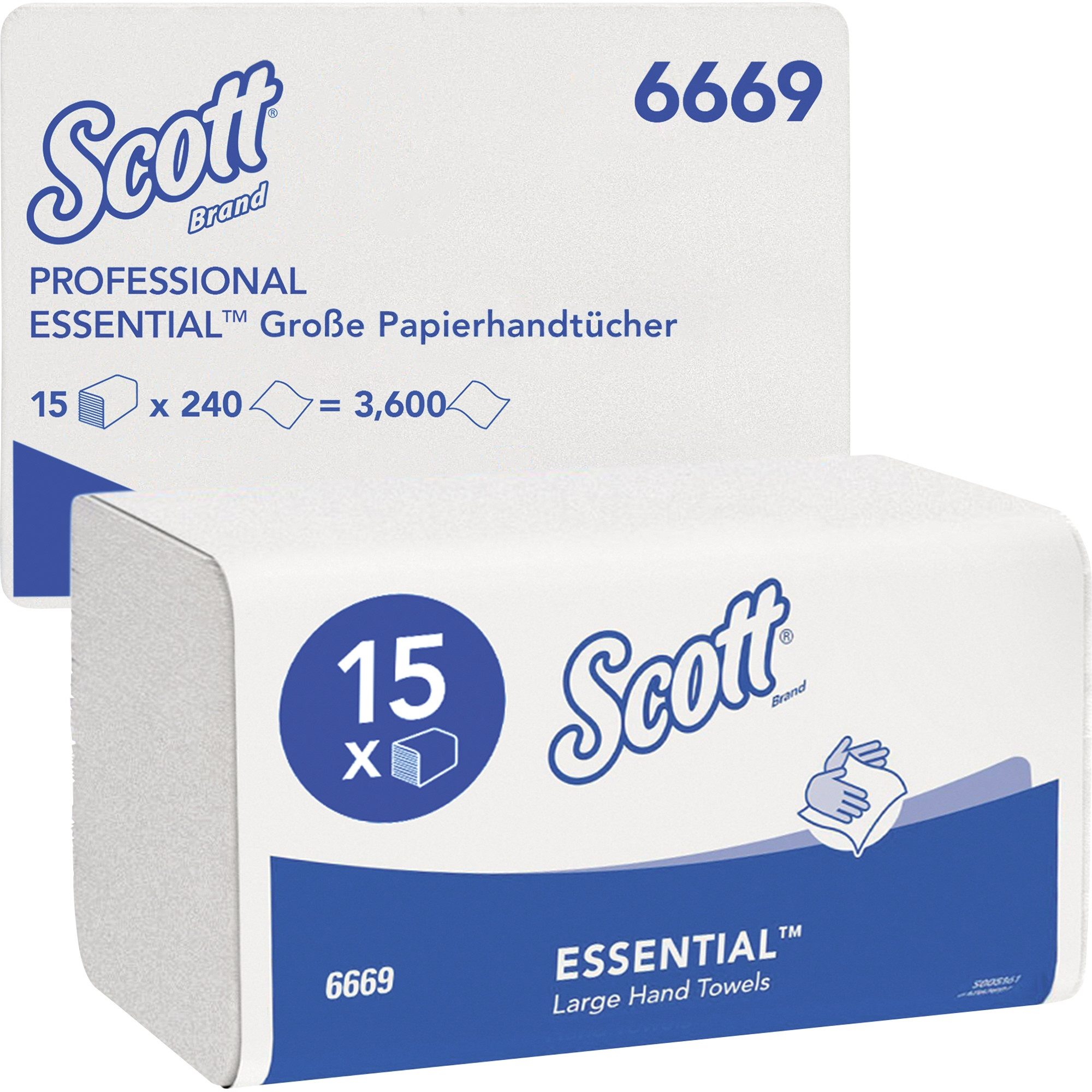 KIMBERLY-CLARK Papierhandtuch Papierhandtücher Essential 20x31,5cm weiß1-lagig PA=15x240Blatt