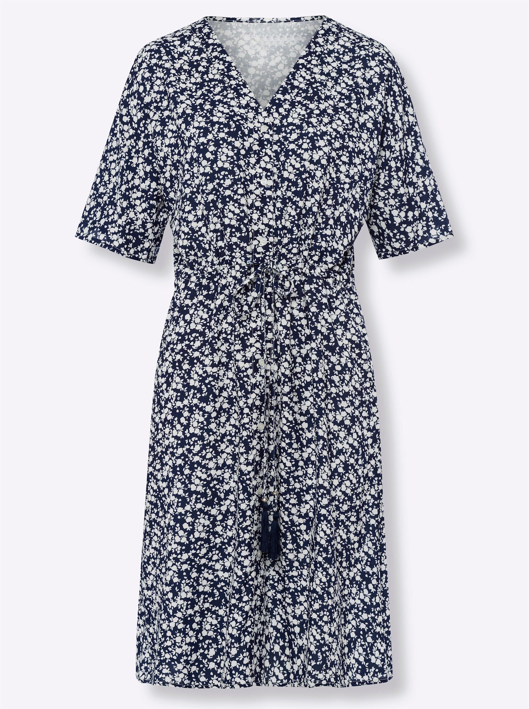 Etuikleid Druck-Kleid Kurzarm