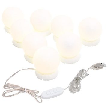 vidaXL LED-Leuchtmittel Spiegelleuchte mit 8 LED-Glühbirnen Warmweiß und Kaltweiß