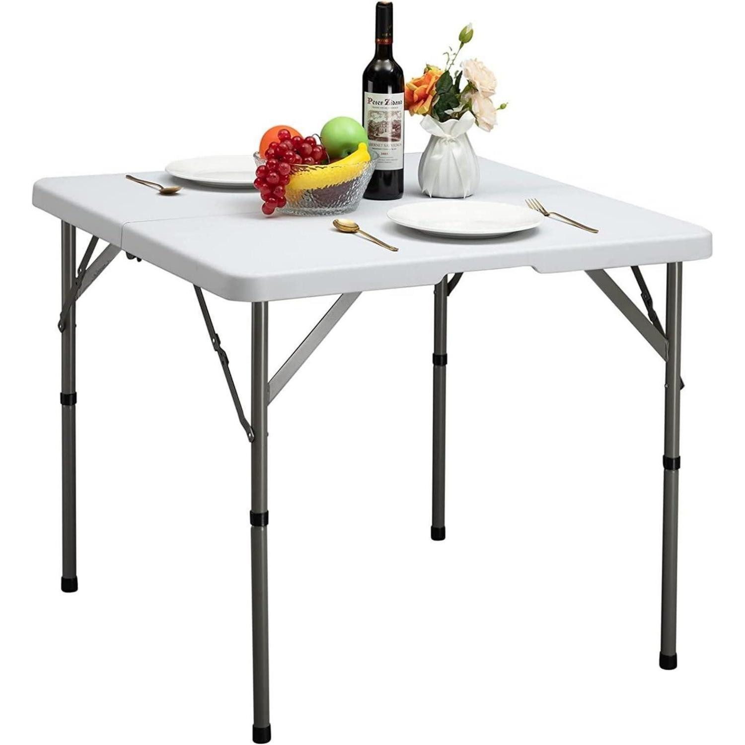 Campingtisch Klapptisch Campingtisch 87cm Quadratisch Klappbar Tragbar Gartentisch