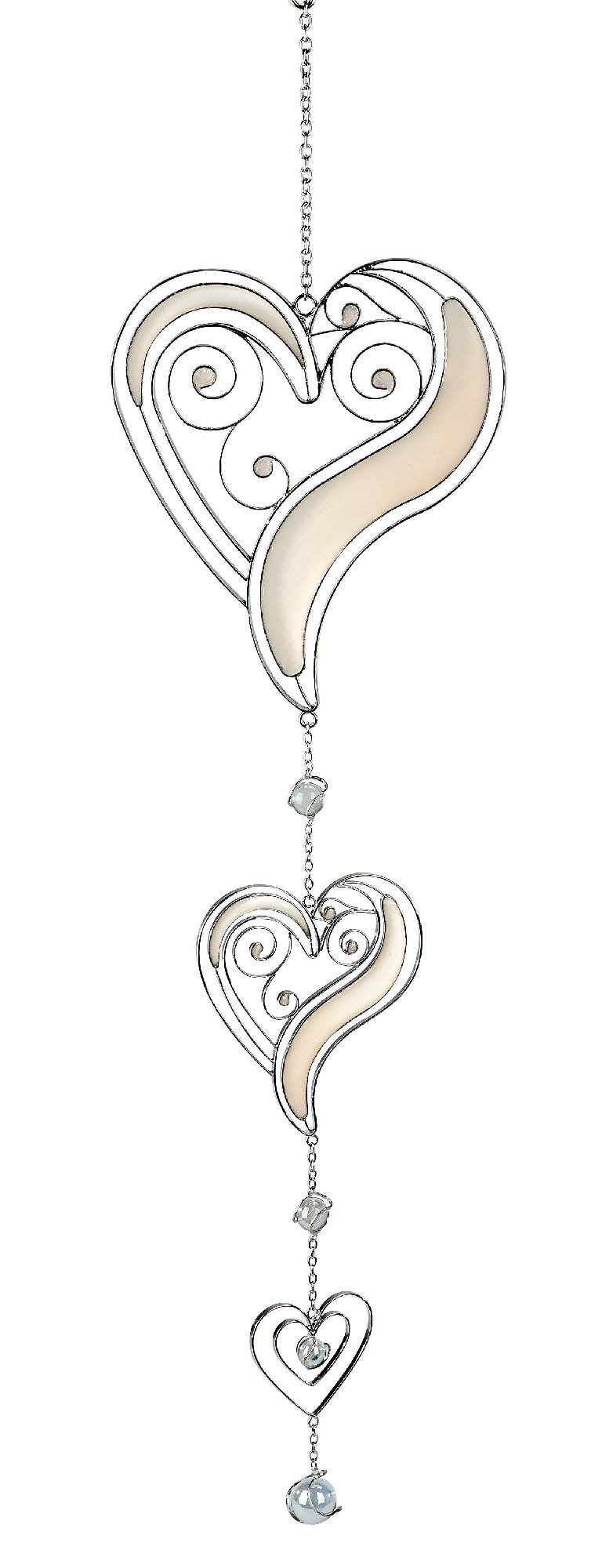 formano Hängedekoration Tiffany, zum Aufhängen, Weiß, Herzen, H: cm