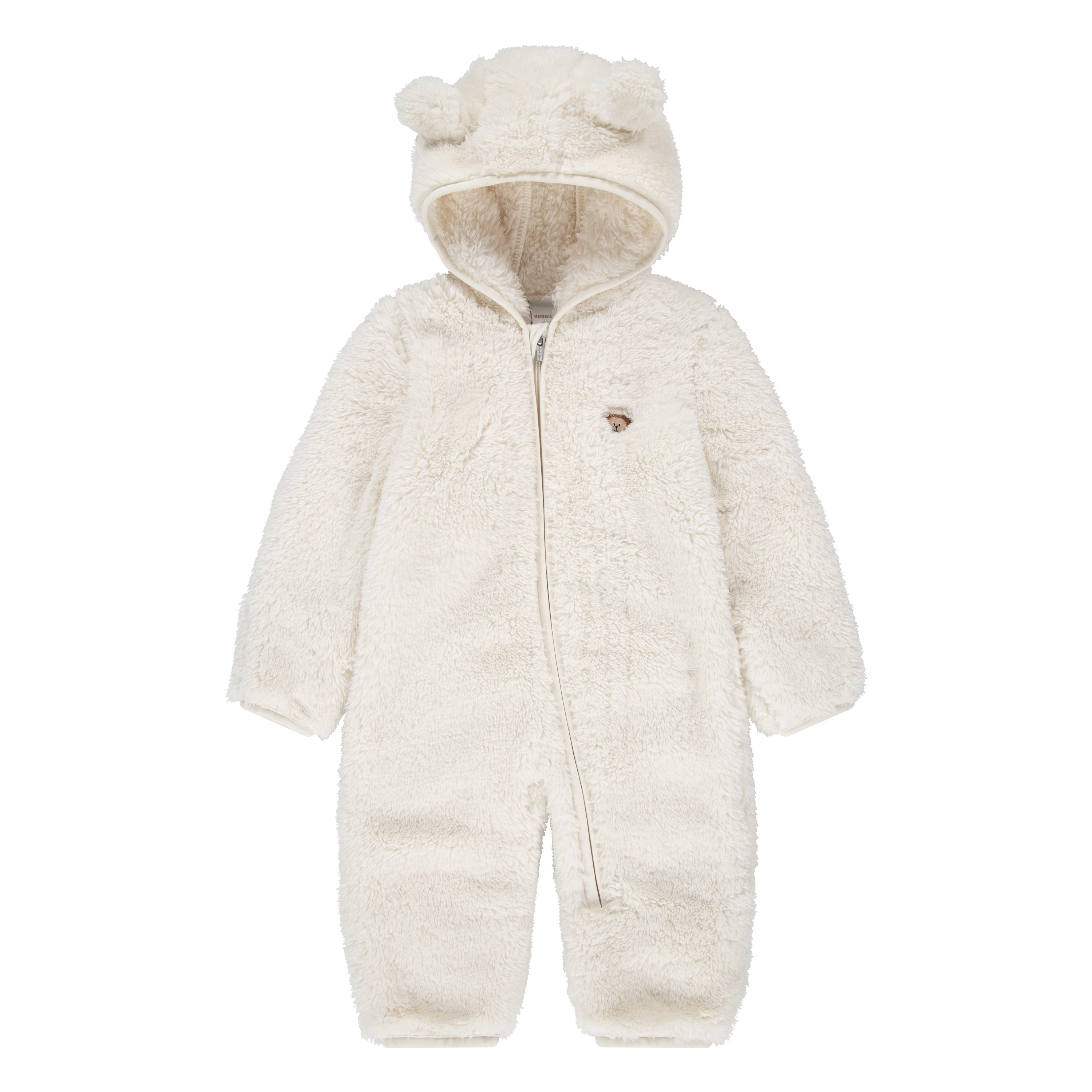 HUGGIES babywear Plüschoverall HUGN HUGGIES SHERPA PRAM mit Kapuze mit Öhrchen