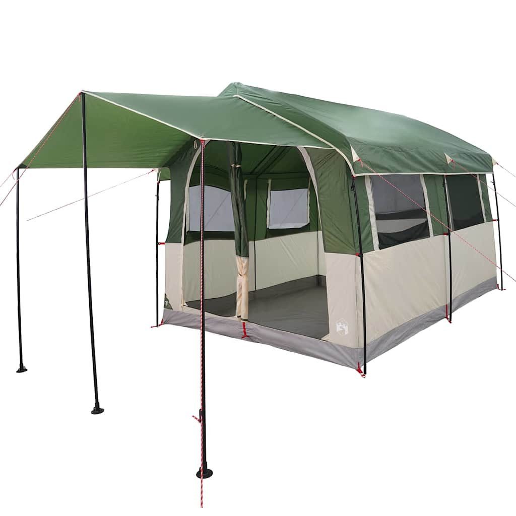 vidaXL Tunnelzelt Familienzelt für 4 Personen Grün und Weiß 324 x 255 x 230 cm, (1 tlg)