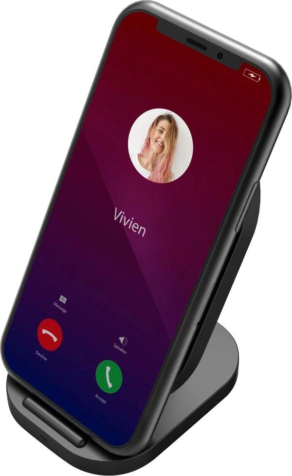Hama Wireless für Smartphones, Schnellladegerät Induktions-Ladegerät schwarz Charge Kabelloses Fast