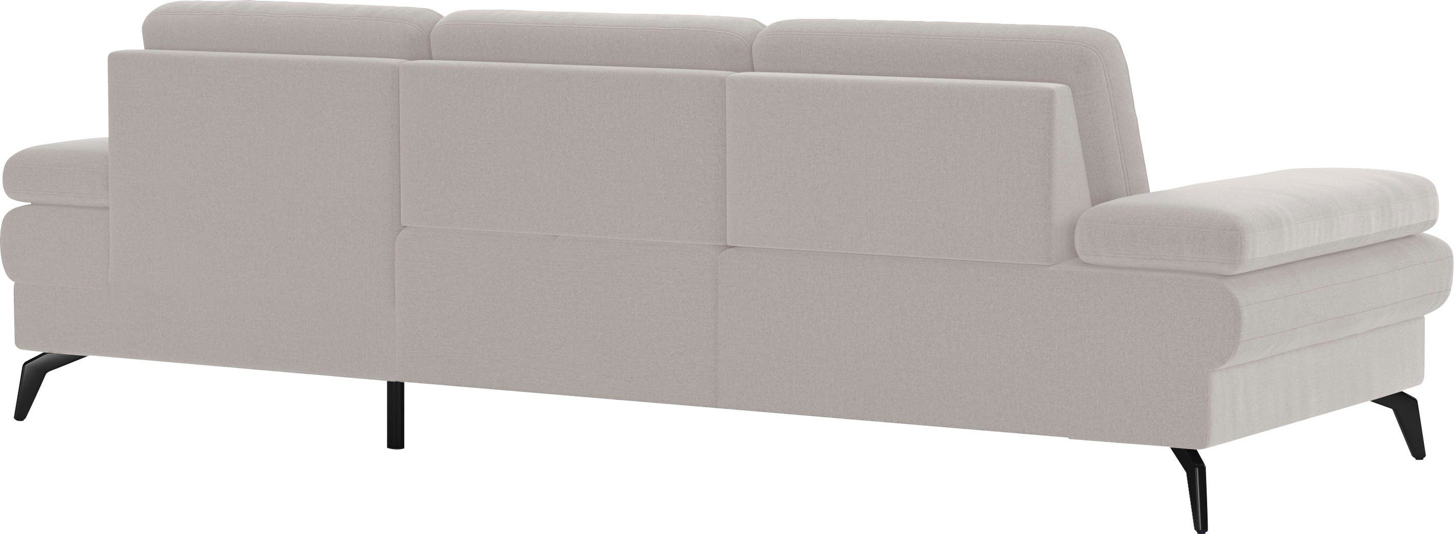 sit&more Ecksofa Morris L-Form, inkl. Sitztiefenverstellung, wahlweise mit Armteilverstellung, Bettfunktion & Bettkasten