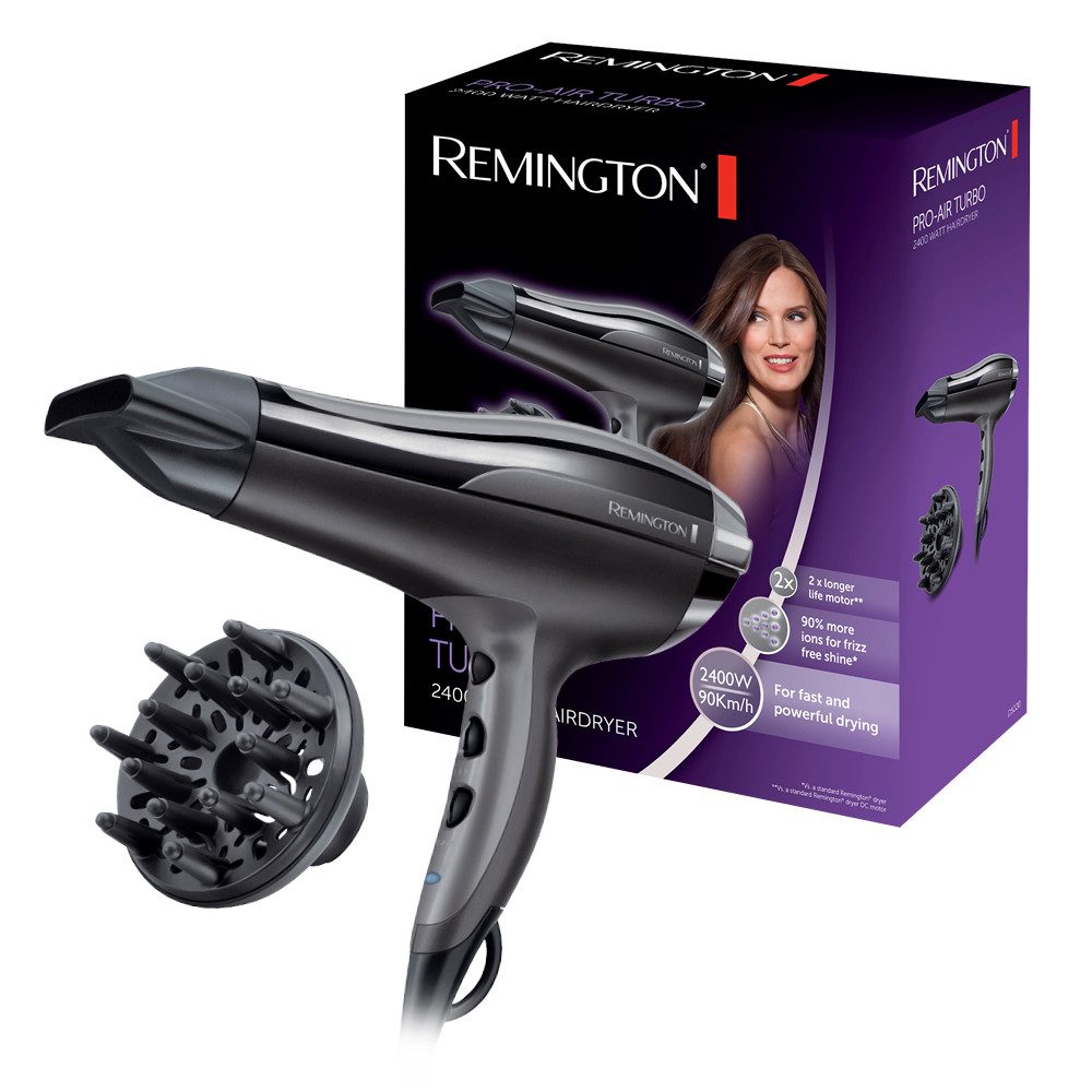 Remington Haartrockner Pro-Air Turbo (D5220), 2400 W, leicht & leistungsstark, mit Ionenpflege, Wärmeverteilung + Diffusor – Bild 3 von 5