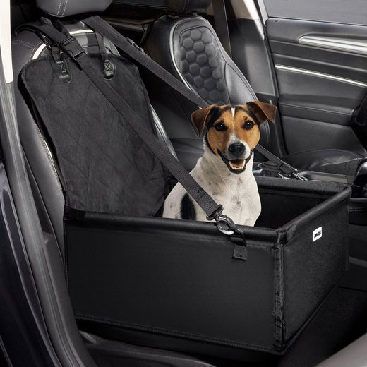 ONVAYA Hunde-Autositz »Hundebox Auto, Hunde Autositz mit Anschnallgurt, faltbarer Hundesitz fürs Auto, Hundekorb geeignet für Rücksitz und Vordersitz, für kleine und mittlere Hunde«