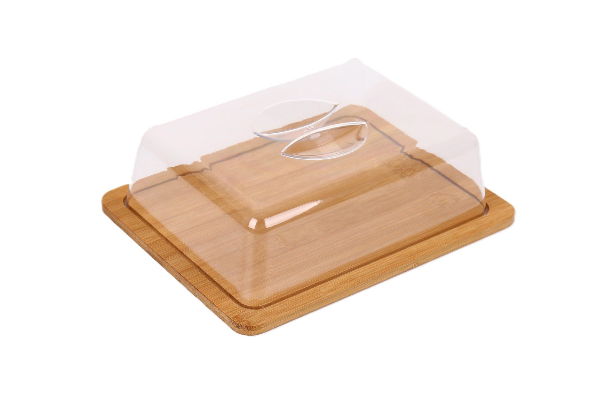 Cheffinger Butterdose Bambus Käseglocke & Butterdose – Frischhalten mit Stil, (1-tlg)