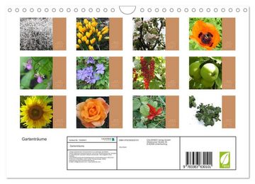 CALVENDO Wandkalender Gartenträume (Wandkalender 2024 DIN A4 quer), CALVENDO Monatskalender