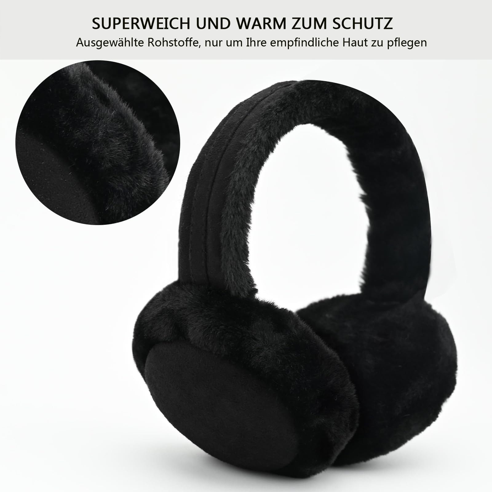 Bextsrack Ohrenwärmer Winter Ohrenschützer Faltbare Waschbar Plüsch Ohrenschützer warme Kälteschutz Kalte Winterzubehör Outdoor Ohrenmuscheln