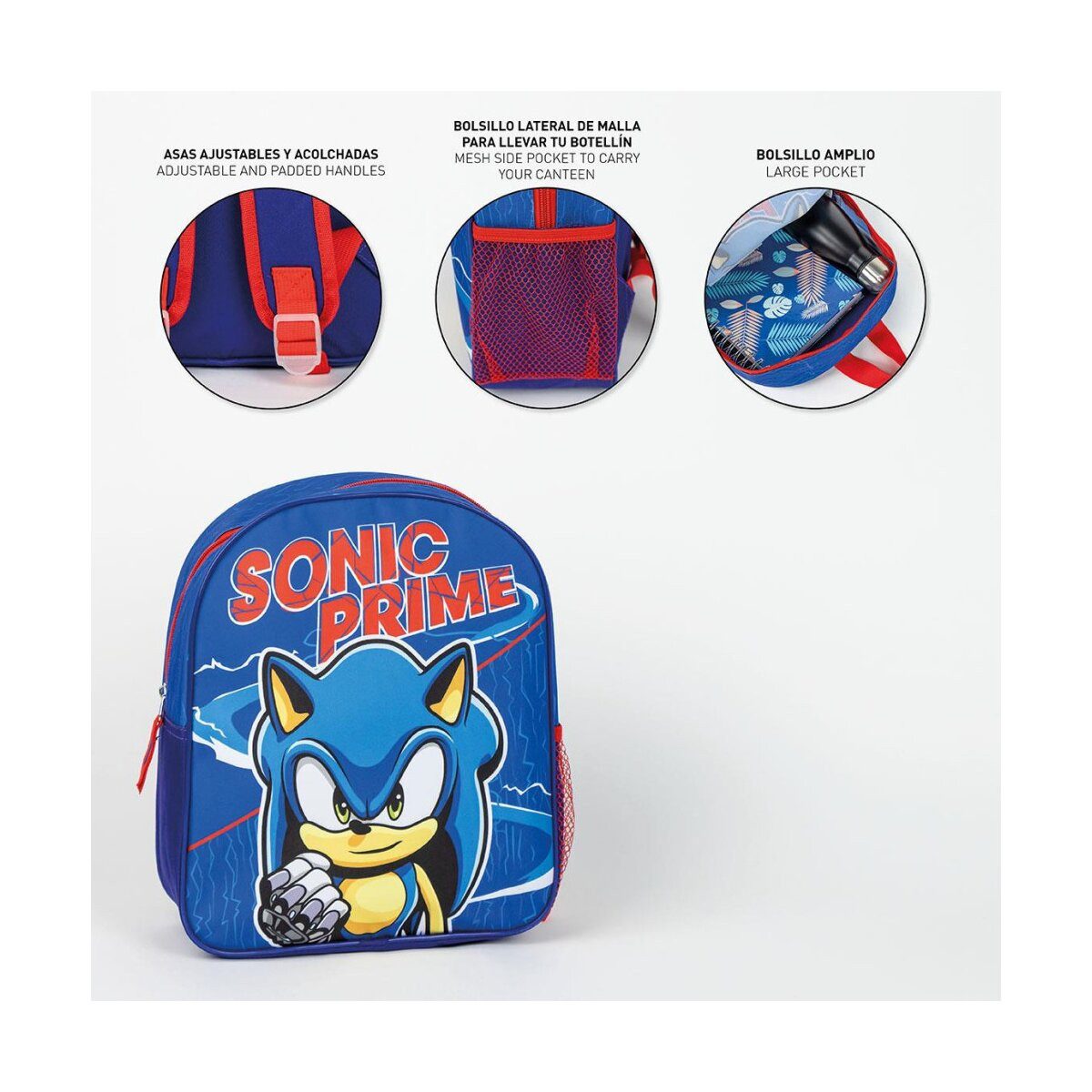 Sonic Kinderrucksack Sonic the Hedgehog Prime Rucksack 29 cm – Kinder-Schultasche (1-tlg)