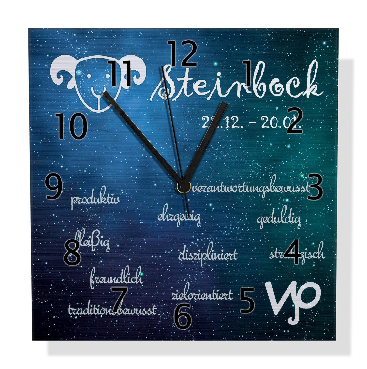 Wanduhr Sternzeichen Steinbock