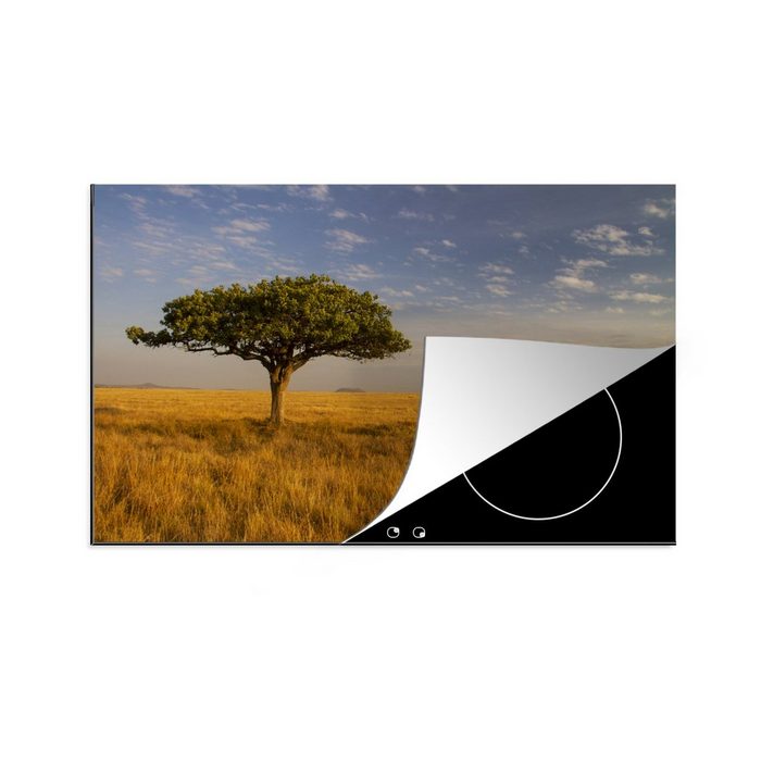 MuchoWow Herdblende-/Abdeckplatte Die Savanne des Serengeti-Nationalparks in Tansania Vinyl (1 tlg) Ceranfeldabdeckung für die küche Induktionsmatte