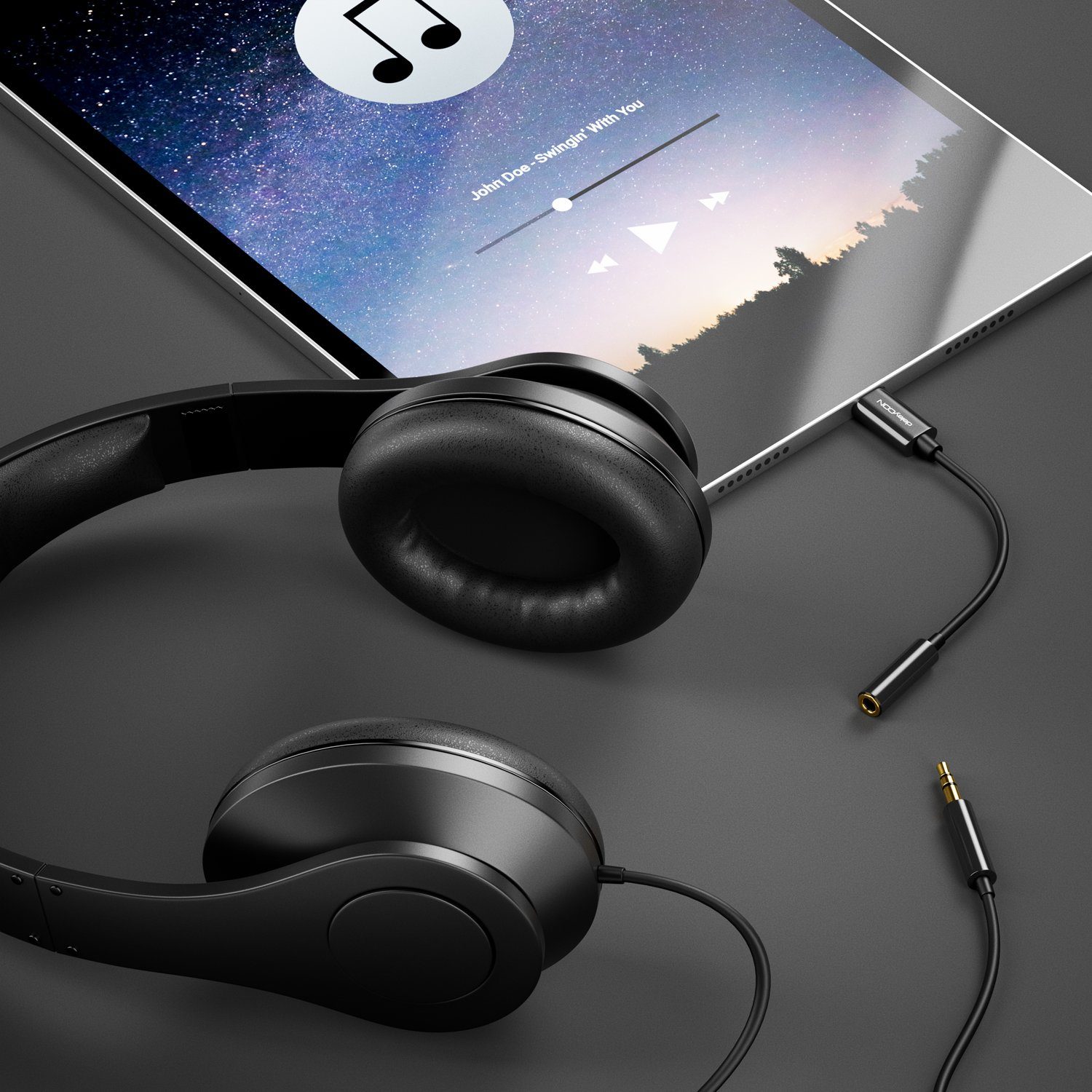 deleyCON deleyCON Kopfhörer Adapter USB C auf 3,5mm Klinke AUX Smartphones USB-Kabel