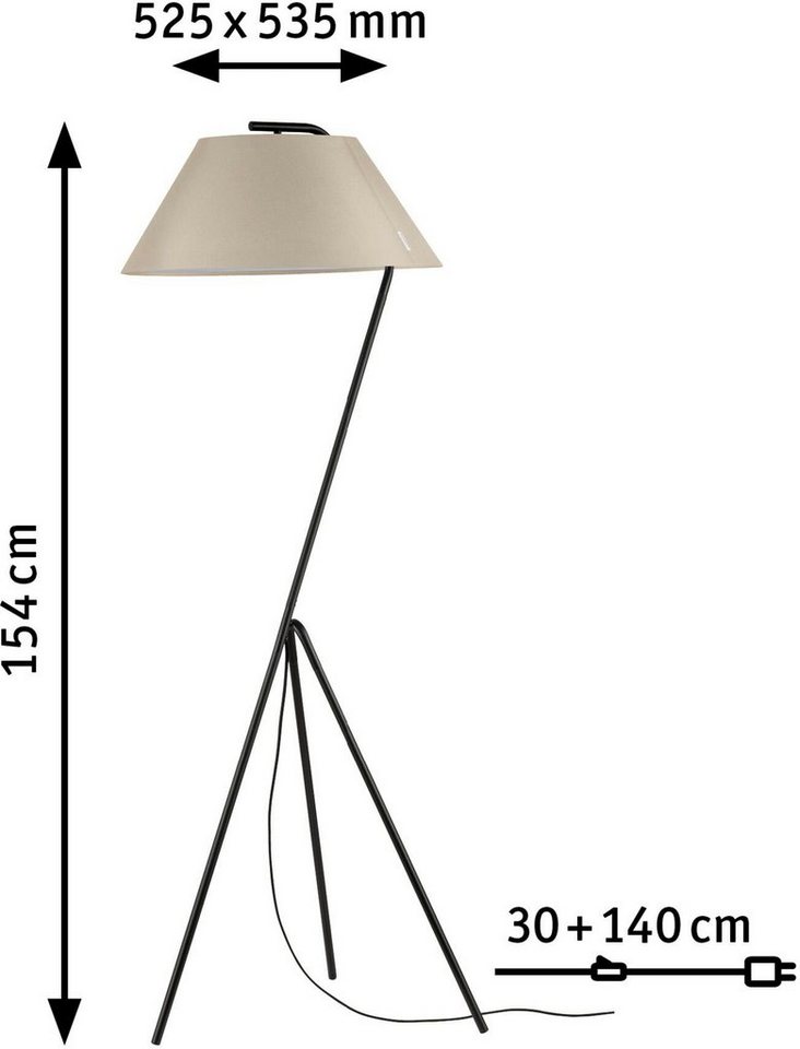 Paulmann LED Stehlampe Narve, ohne Leuchtmittel, E27