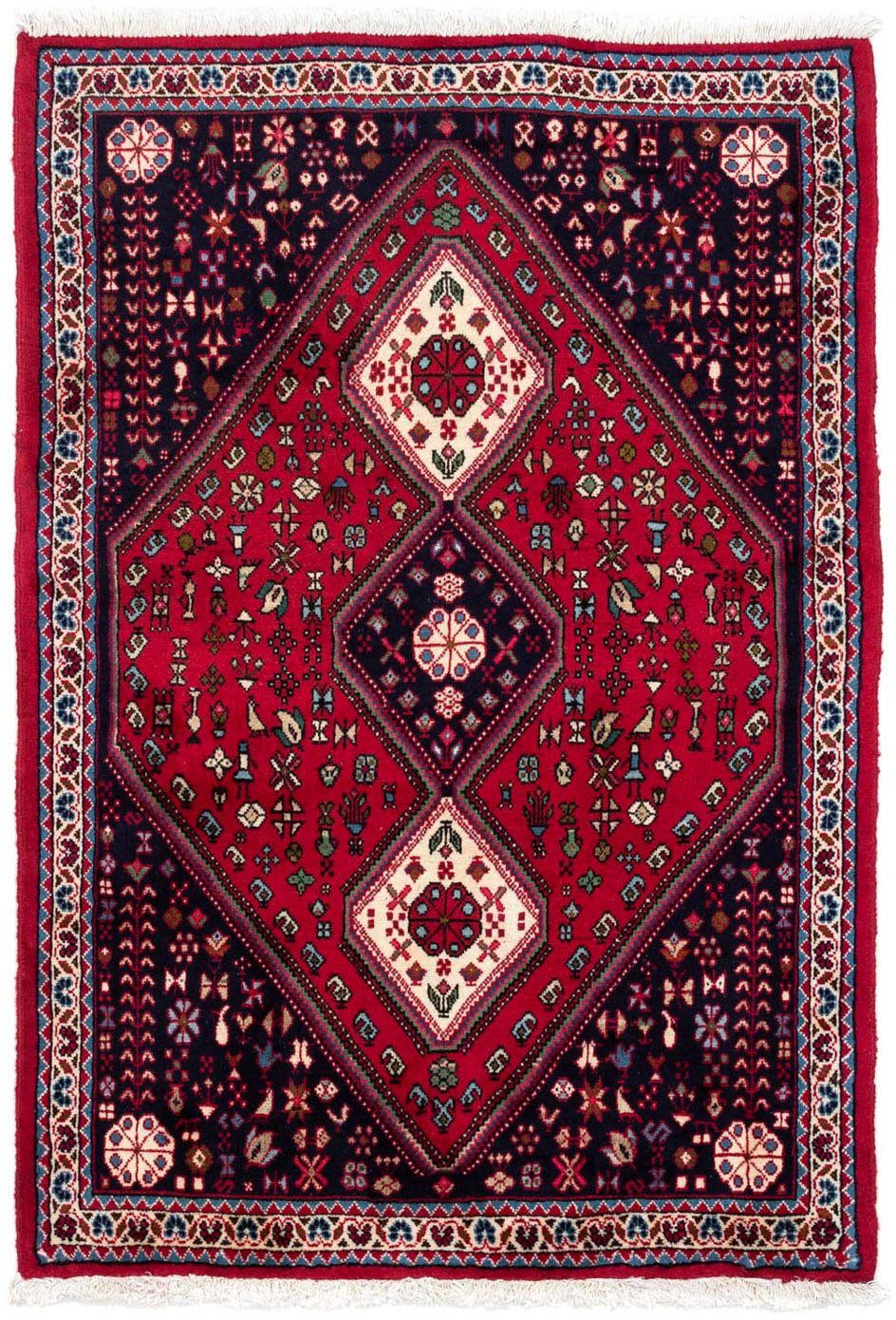Hochflor-Läufer Abadeh Medaillon Rosso scuro 222 x 85 cm, morgenland, rechteckig, Höhe: 10 mm, Handgeknüpft