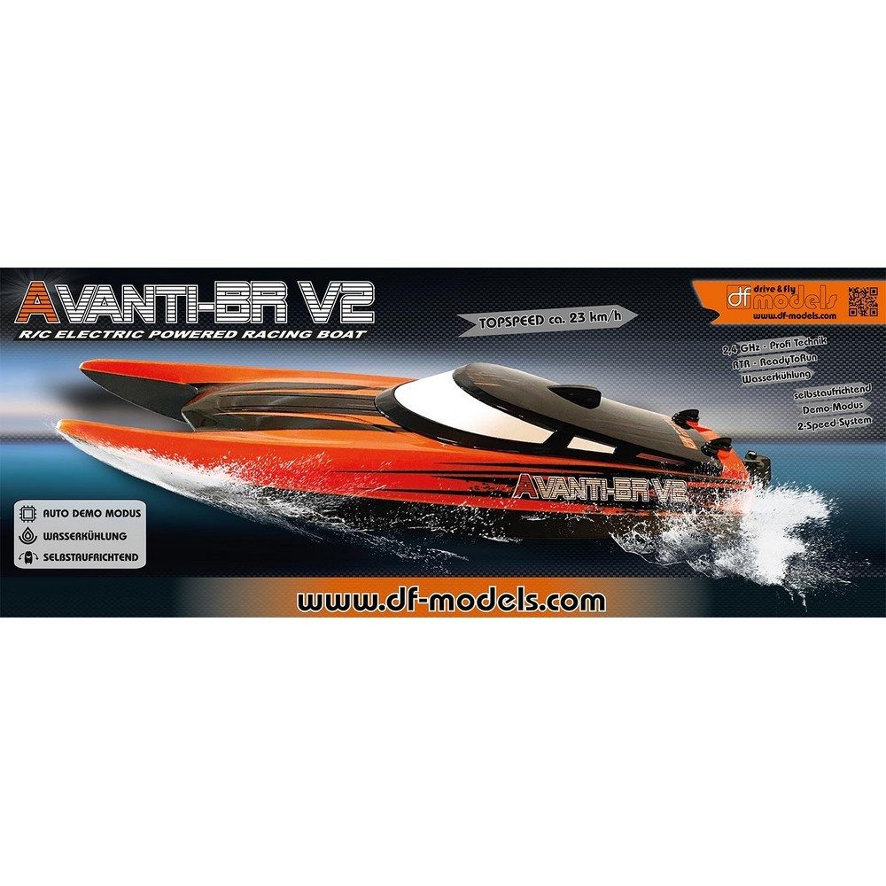 DF-Models Modellbausatz DF-Models AVANTI BR V2 Boot brushed RTR 3640