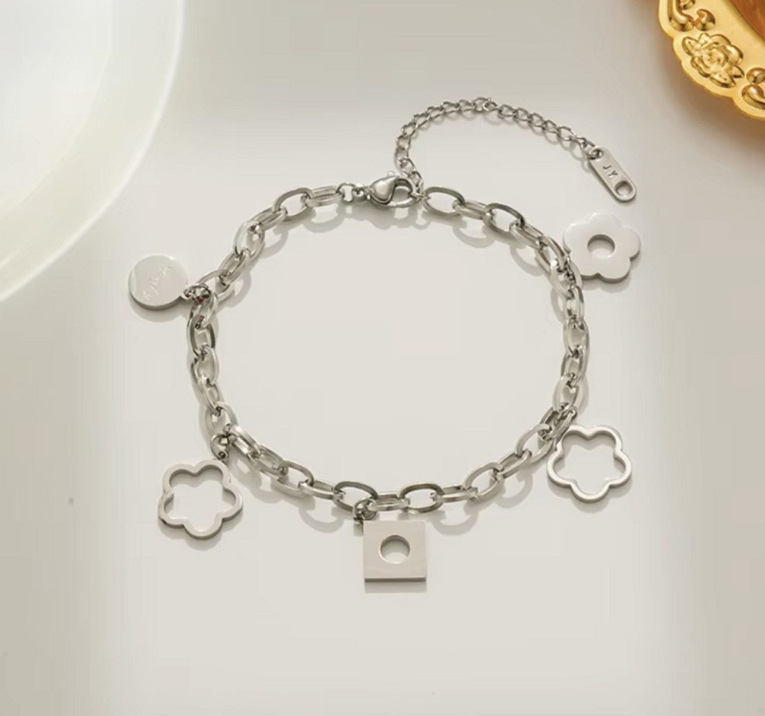 Lale Collection® Charm-Armband Gold Kleeblatt Schmuck günstig online kaufen