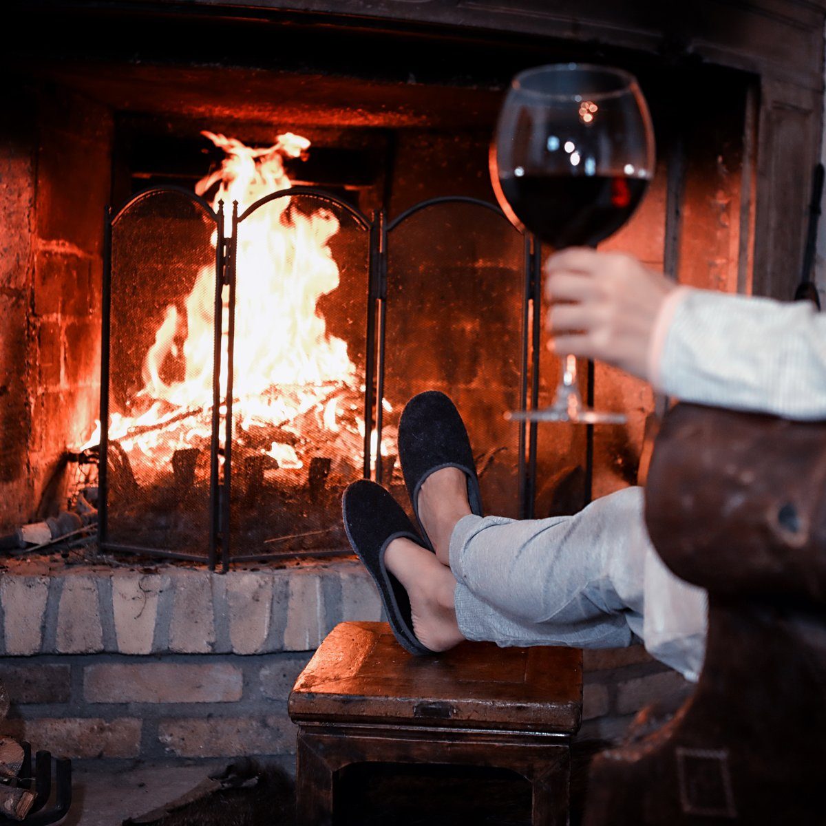 Pantoffelmann Filzpantoffeln Herren Damen Hausschuh leichte Filz Winter Filzlatschen Pantoffel (1 Paar) Filzpantoffeln, Gästepantoffel besonders leicht