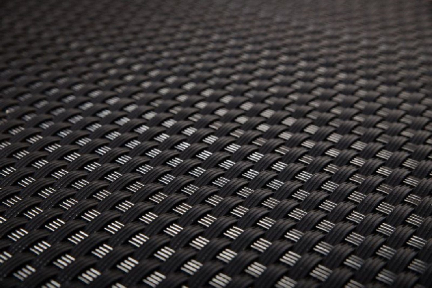 Rattan Art Balkonsichtschutz Polyrattan - Schwarz 1m x 3m