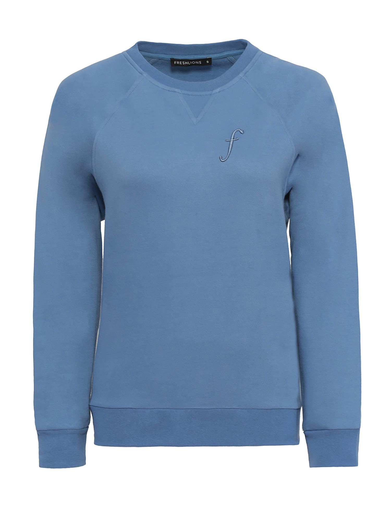 Freshlions Kurzweste Sweatshirt blau F Embroidery Freshlions