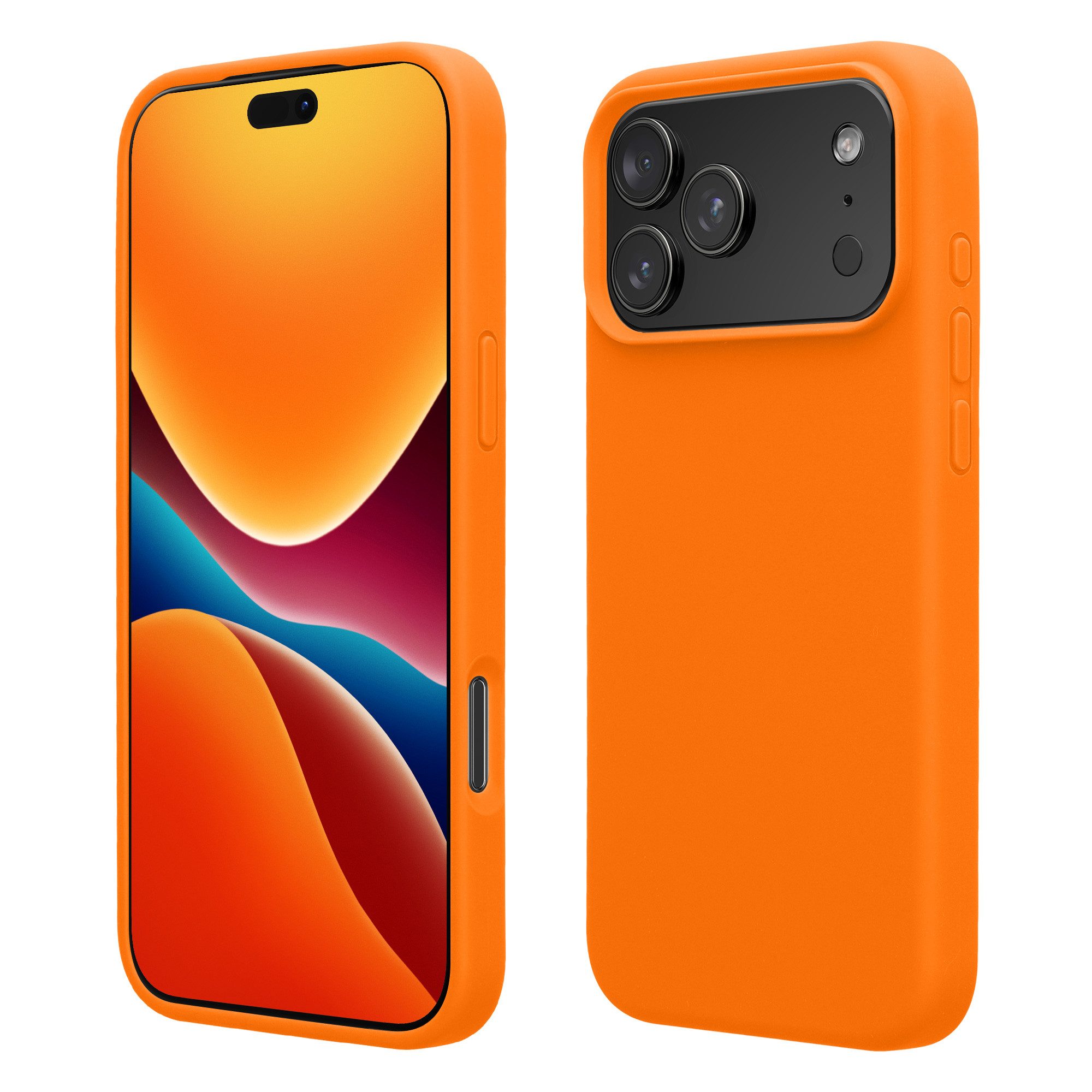 kwmobile Smartphone-Hülle Hülle für Apple iPhone 17 Pro, Hülle Silikon gummiert - Handyhülle - Handy Case Cover