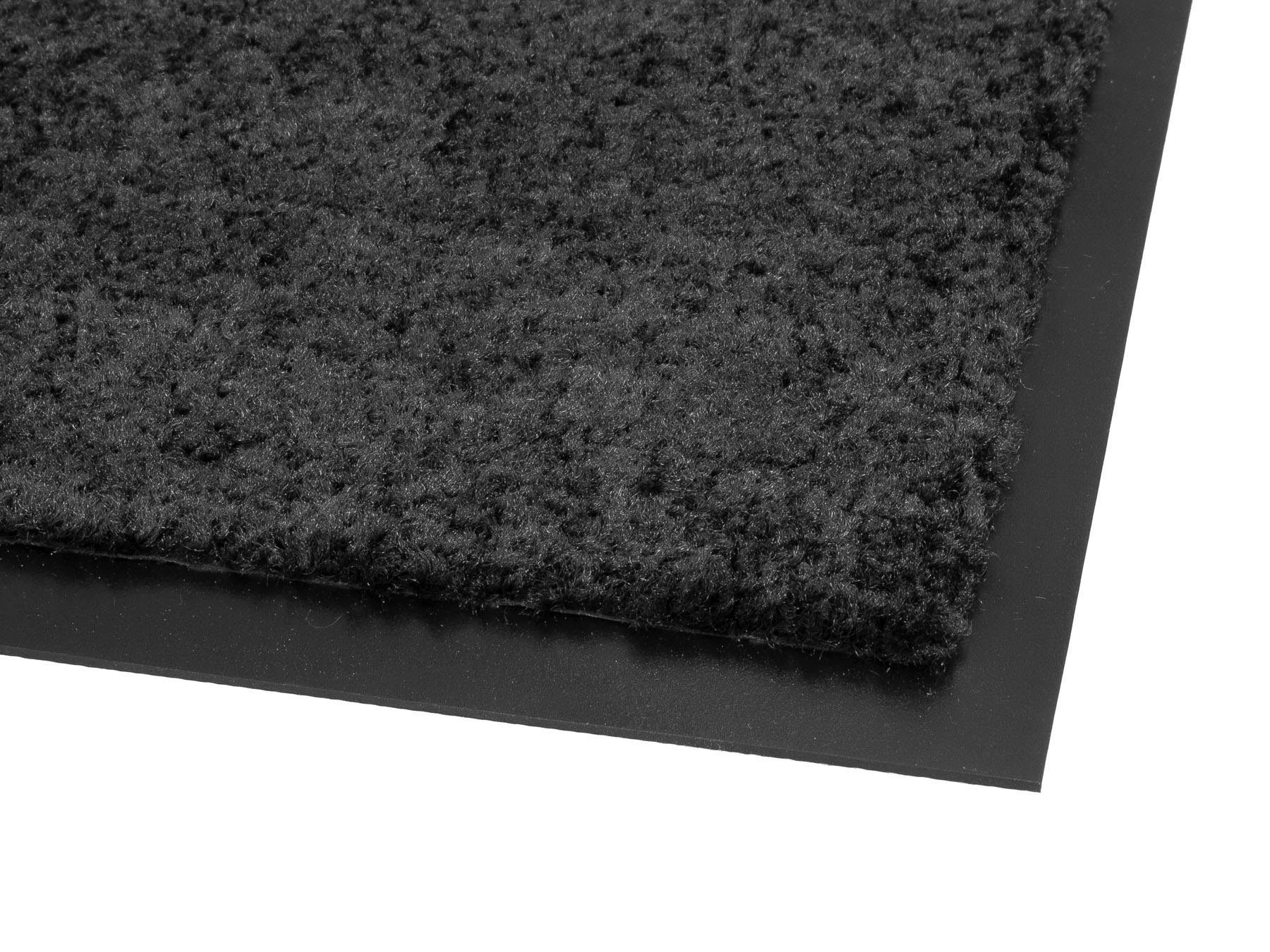 mm, Schmutzfangmatte Uni-Farben, PRO, 8 Primaflor-Ideen Schmutzfangmatte, schwarz Höhe: waschbar in UV-beständig, rechteckig, Textil, CLEAN Fußmatte