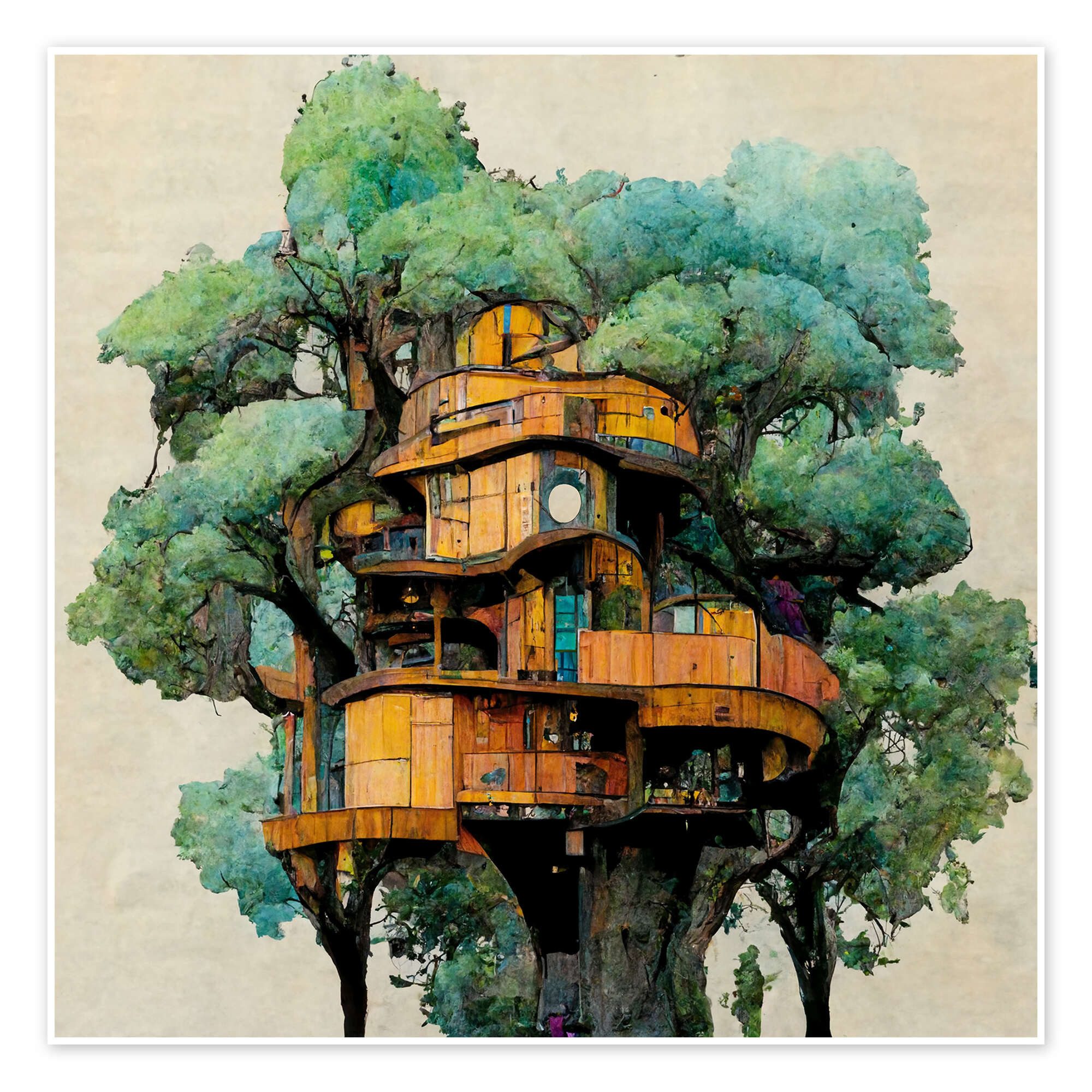 Posterlounge Wandbild Baumhaus II, Mariusz Flont, erhältlich als Poster, Leinwandbild, Wandsticker oder Acrylglasbild