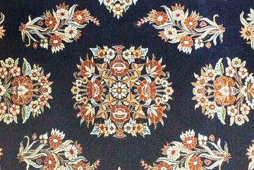 Wollteppich Kaschmar Teppich handgeknüpft dunkelblau, morgenland, rechteckig, Höhe: 7 mm