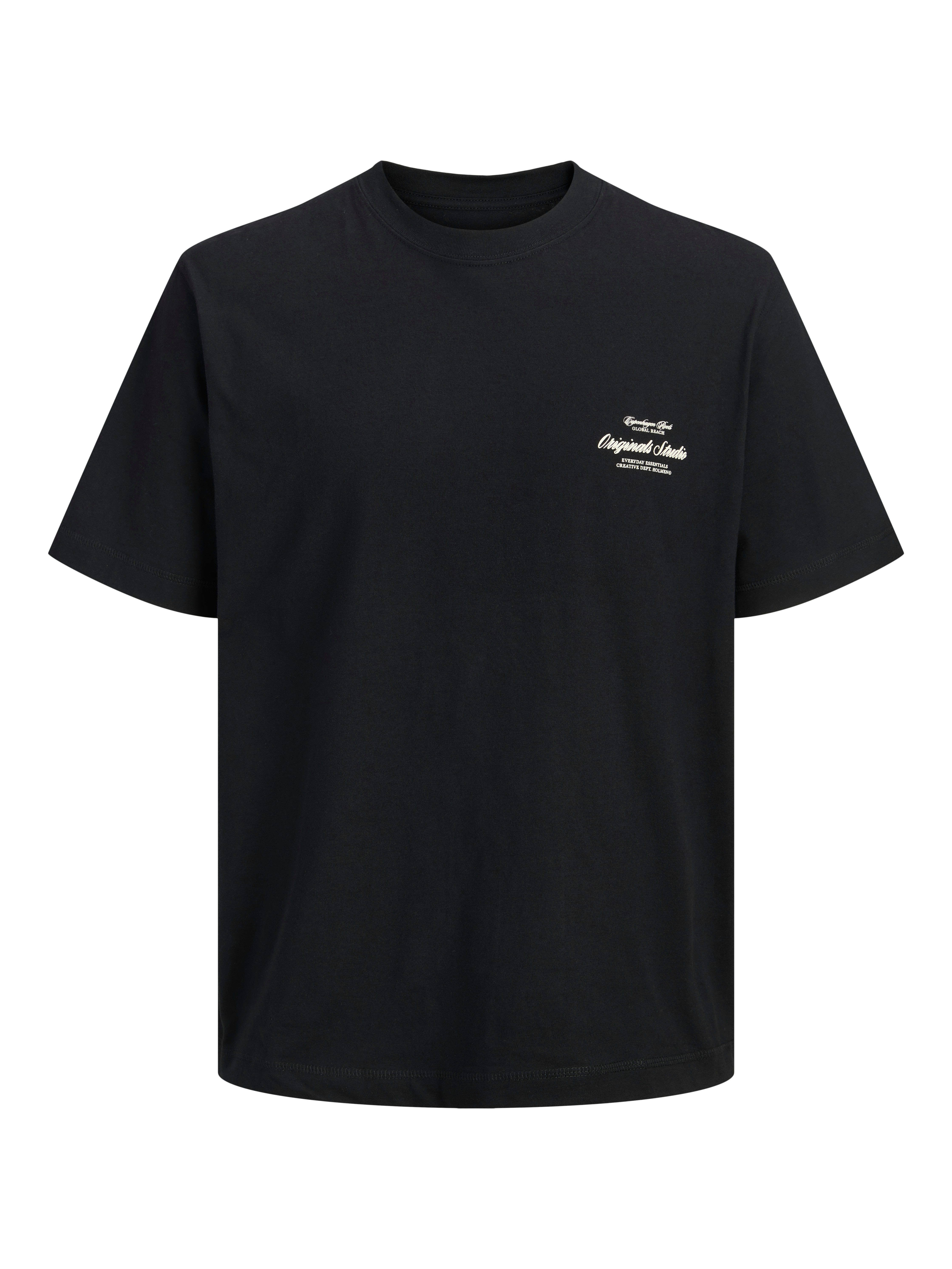 Jack & Jones PlusSize Kurzarmshirt JORNORREBRO TYPO TEE SS CREW NECK PLS Baumwolle, regular fit