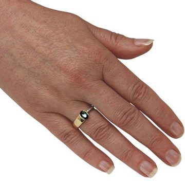 SKIELKA DESIGNSCHMUCK Goldring Gold Ring mit natürlichem Alexandrit 7,24 x 5 mm (Gelbgold 750) mit i, hochwertige Goldschmiedearbeit aus Deutschland