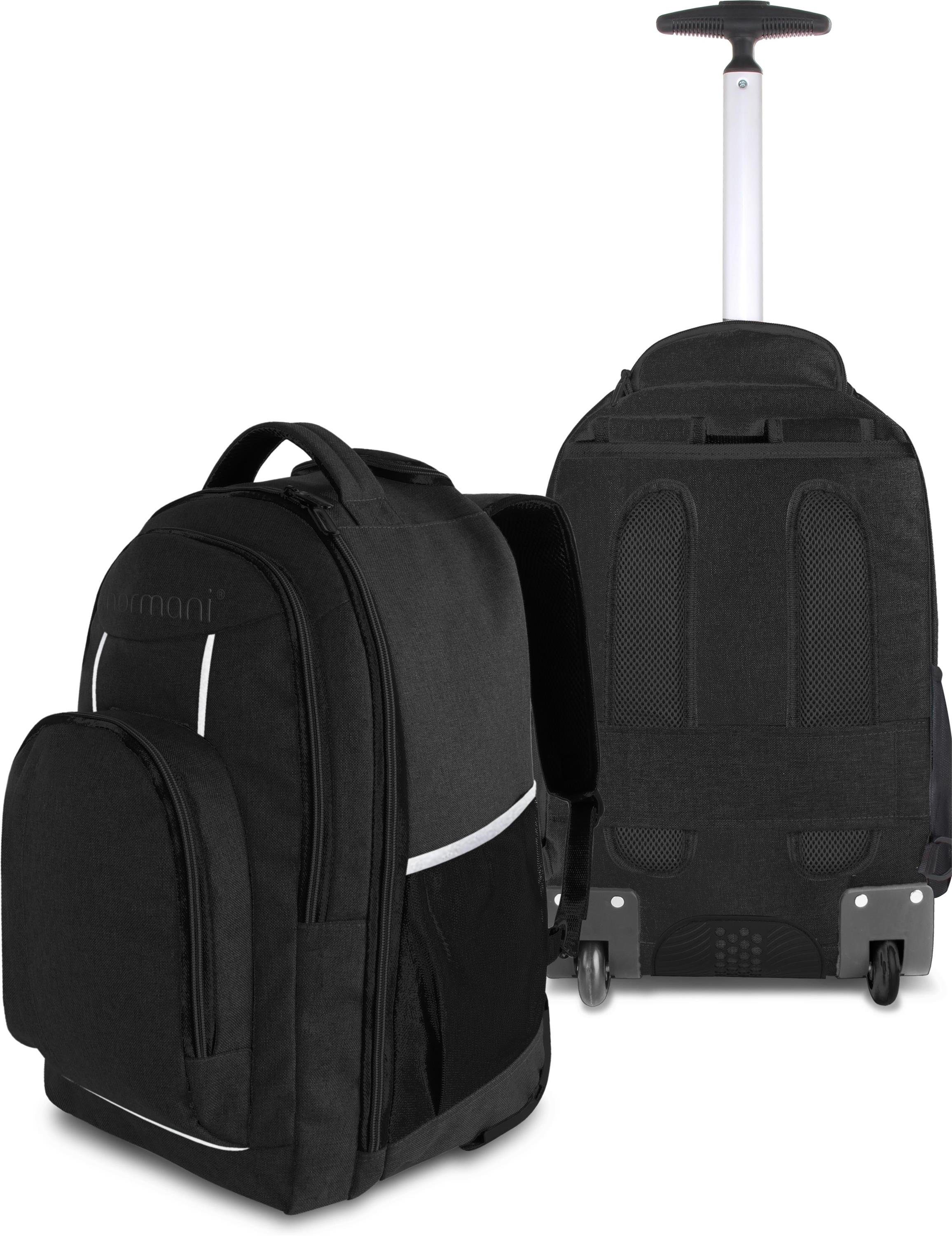 normani Reisetasche Rucksack mit Trolleyfunktion 30 Liter Yori, Trolley-Rucksack mit Rollen