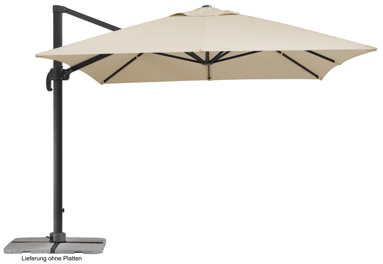 Ampelschirm Schneider Ampelschirm Rhodos Grande natur 300 x