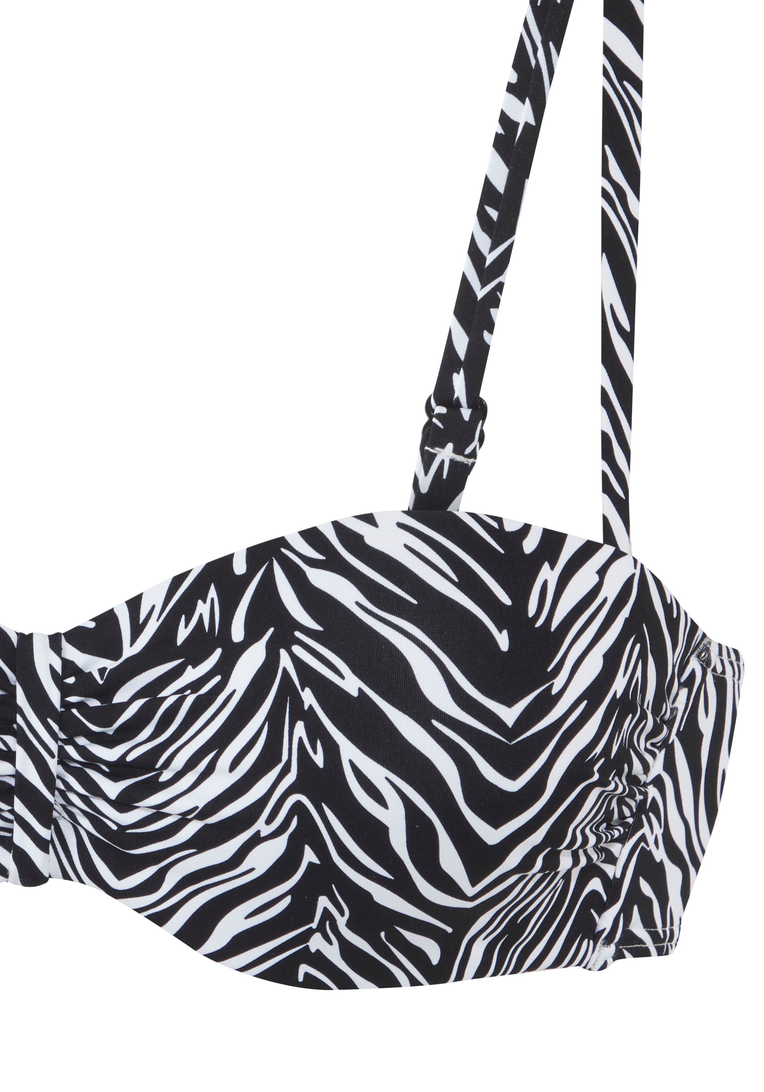 s.Oliver Bügel-Bandeau-Bikini-Top Kanto, im Animal-Design