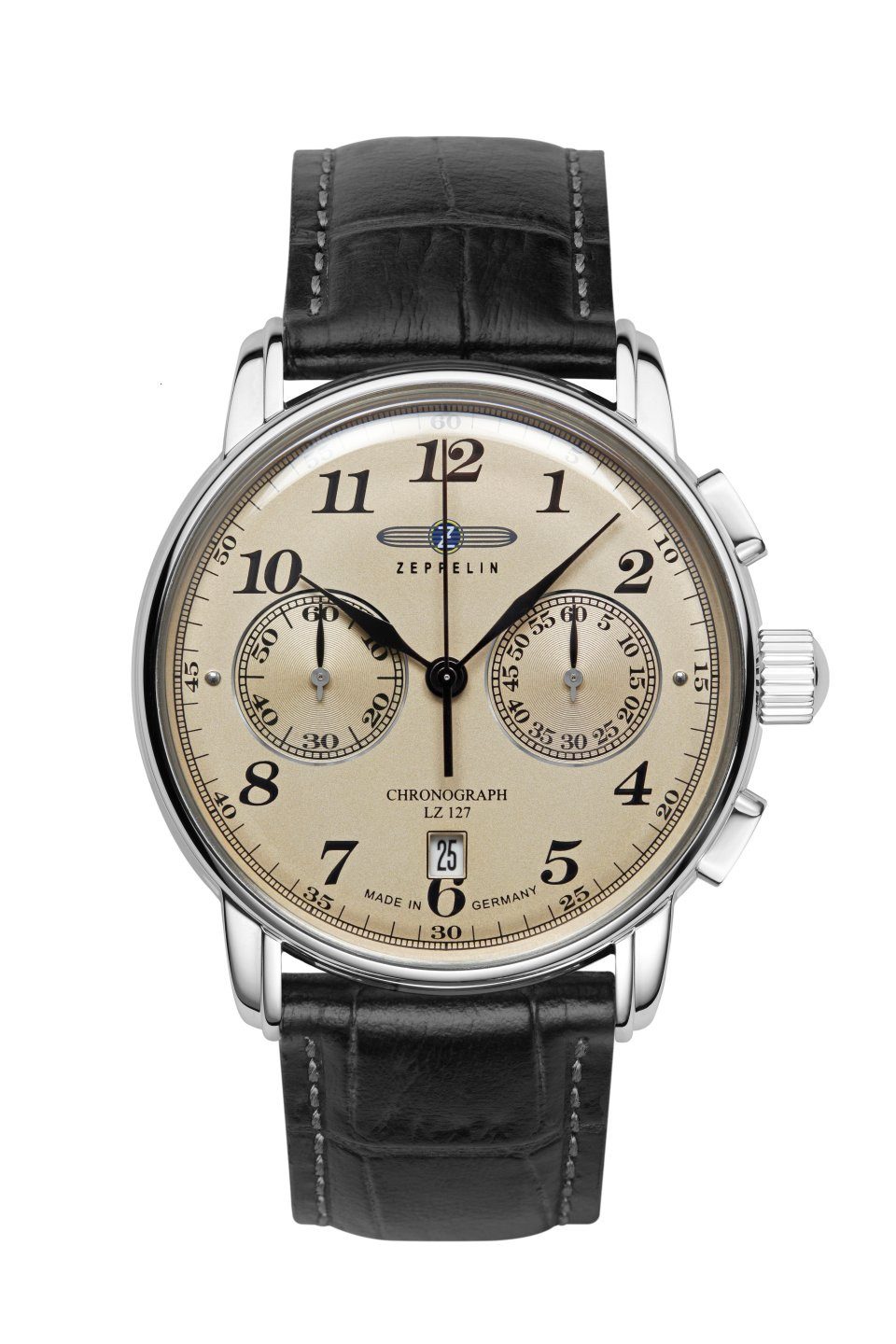 ZEPPELIN Chronograph Herrenuhr Zeppelin Quarz Chronograph mit Lederarmband